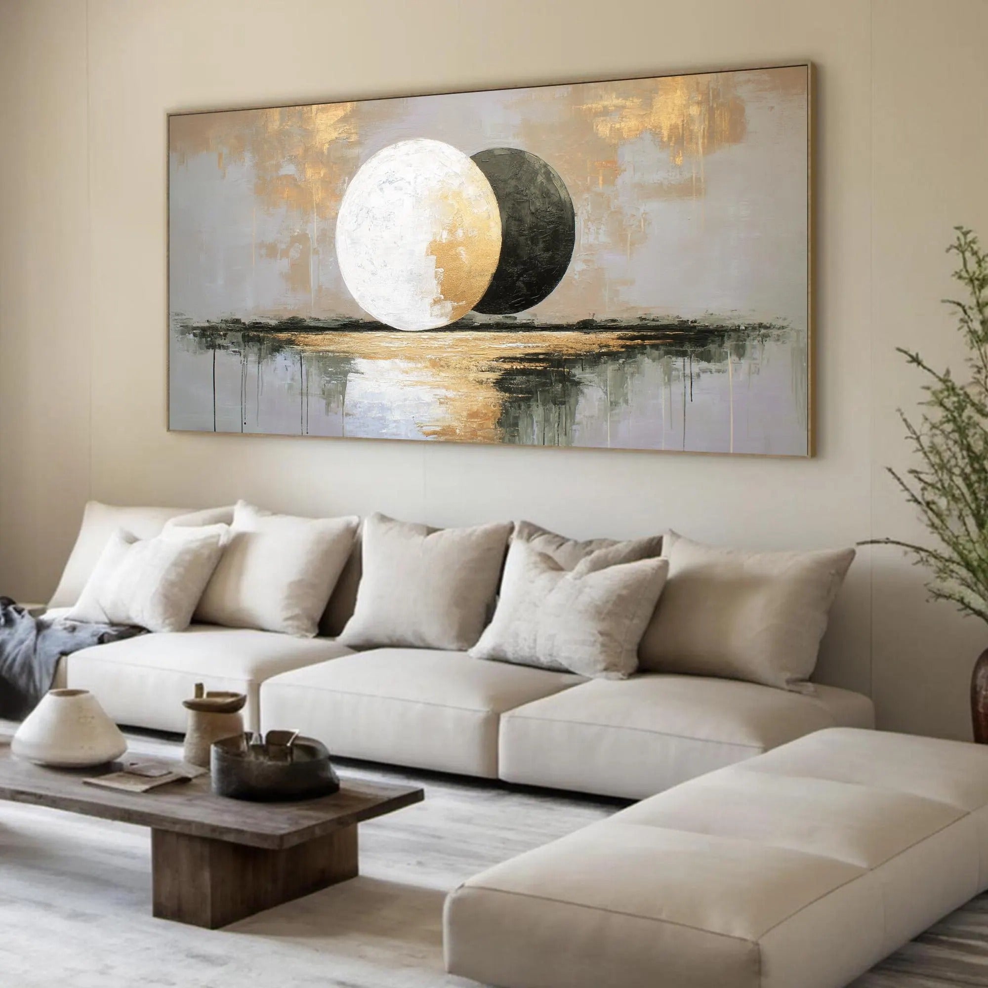 Moon Rise - Large Textured Painting