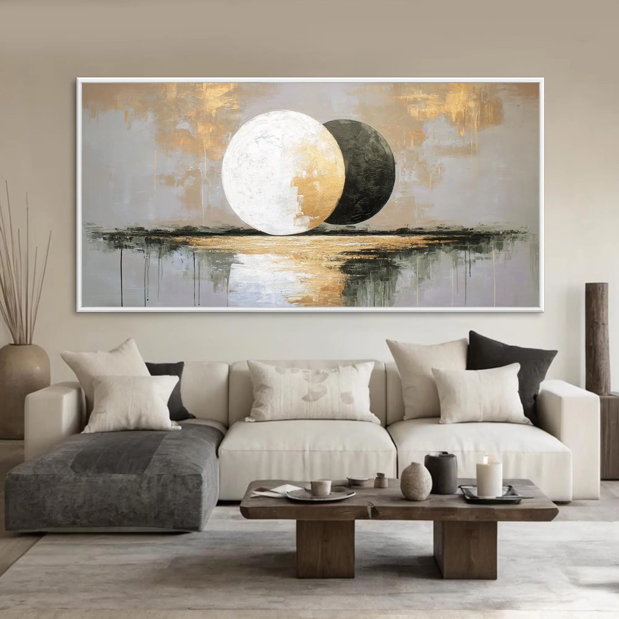 Moon Rise - Large Textured Painting