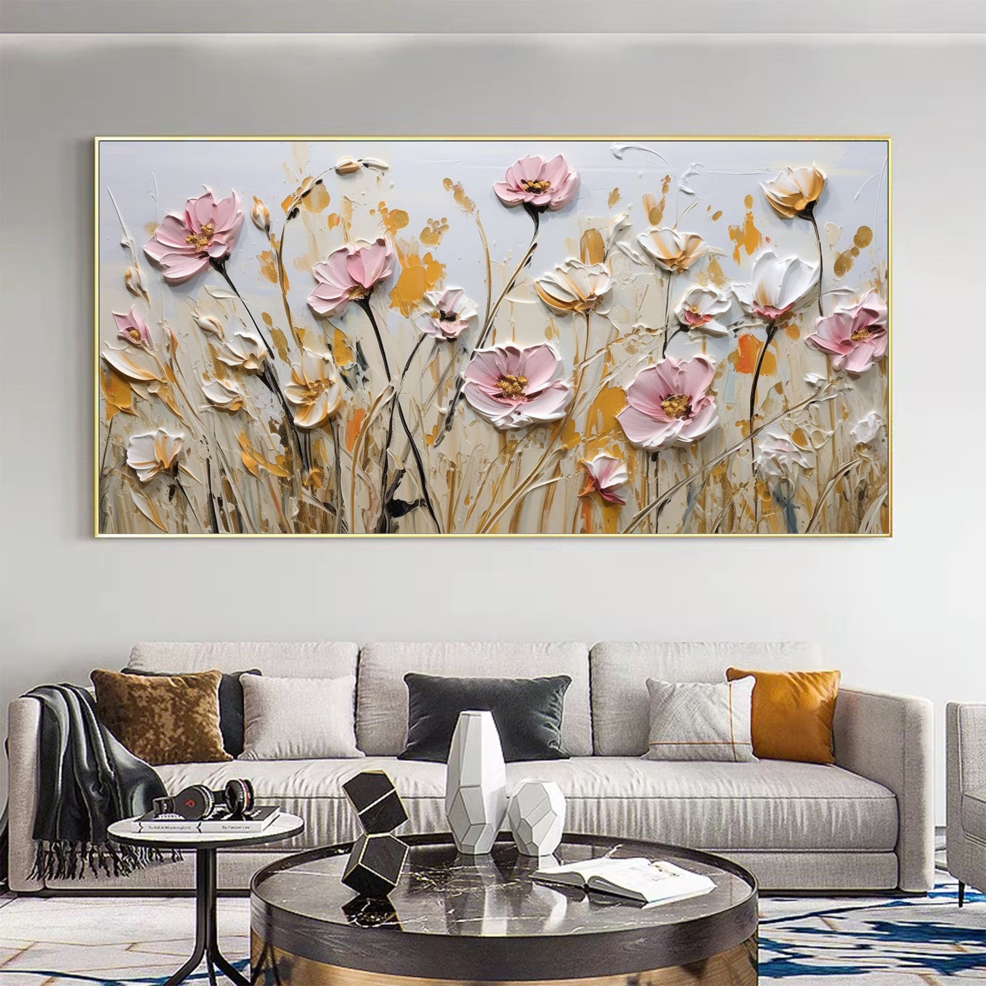 The Wildflower's Dance - Large Textured Painting