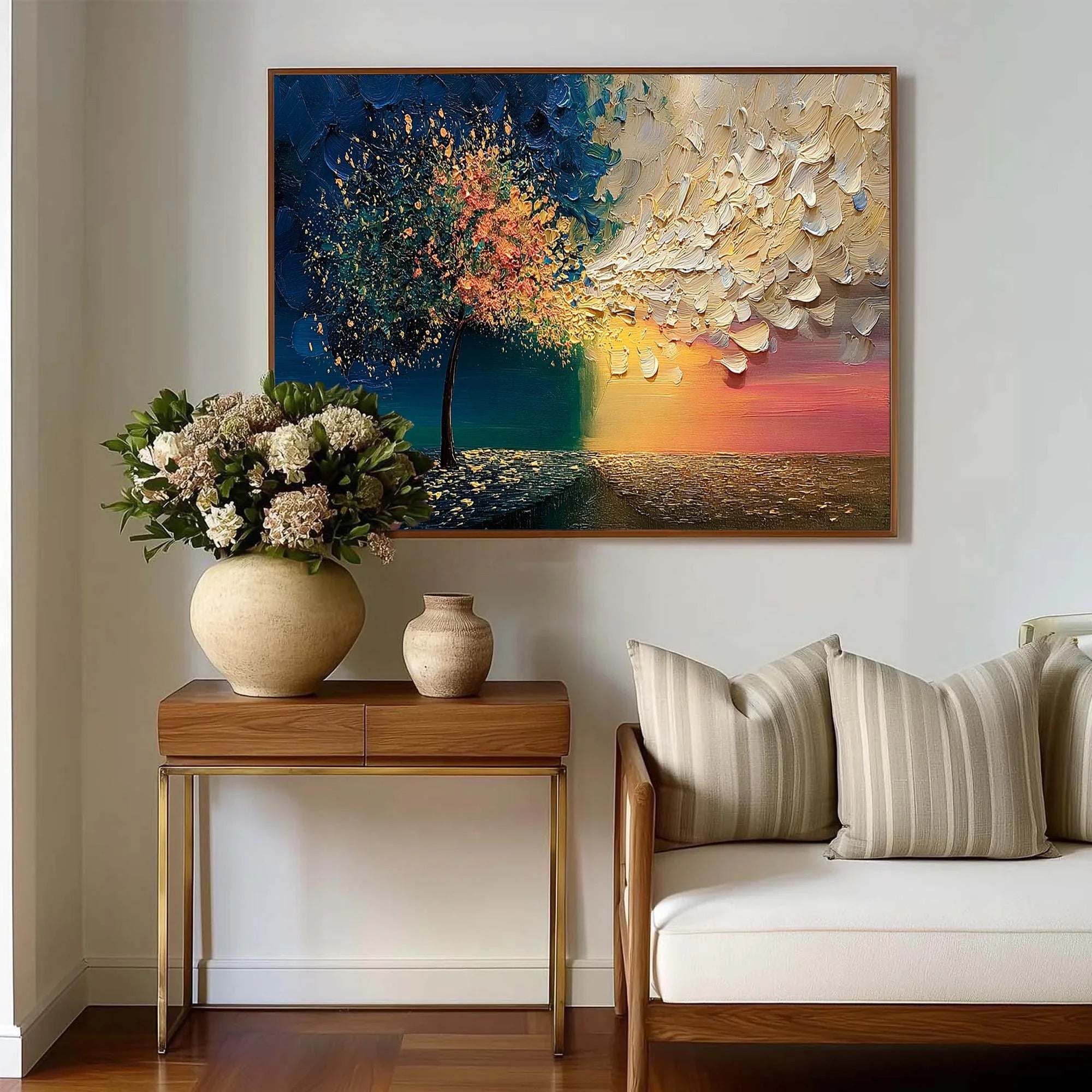 A Sapling's Hope - Large Textured Painting
