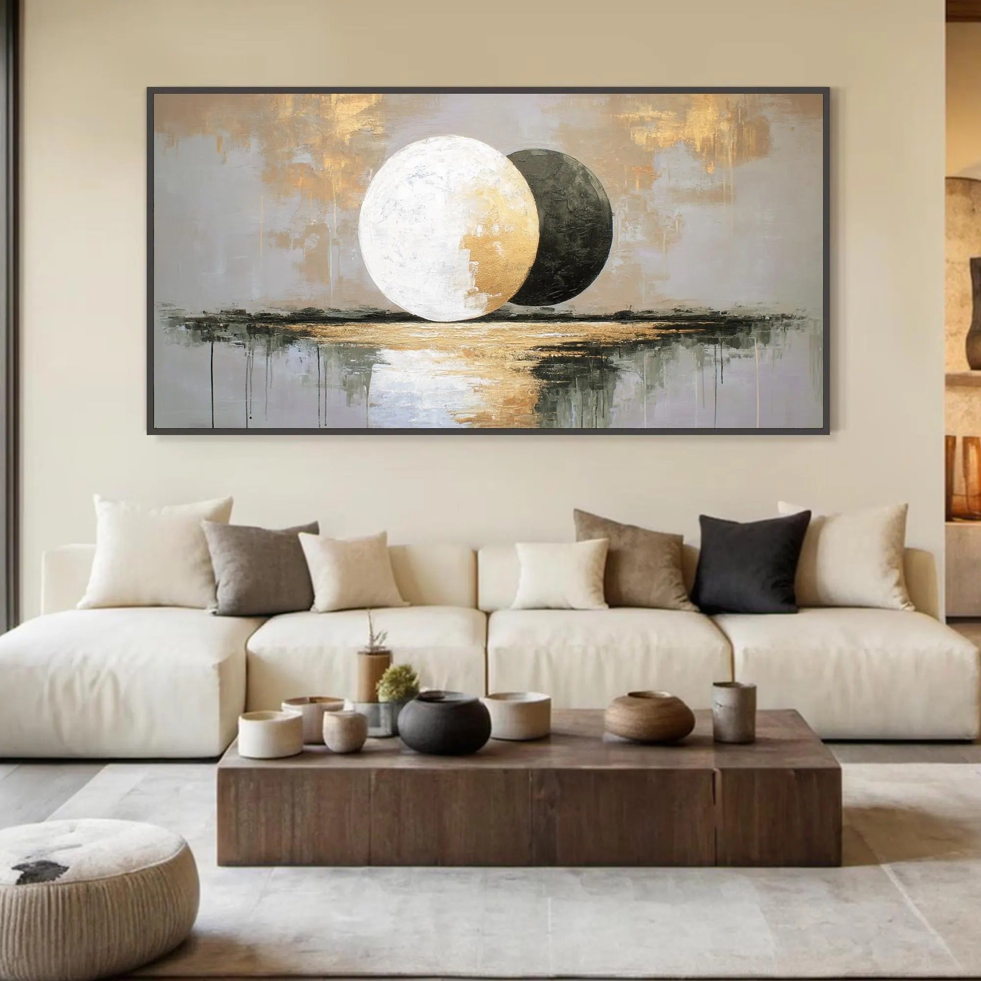 Moon Rise - Large Textured Painting