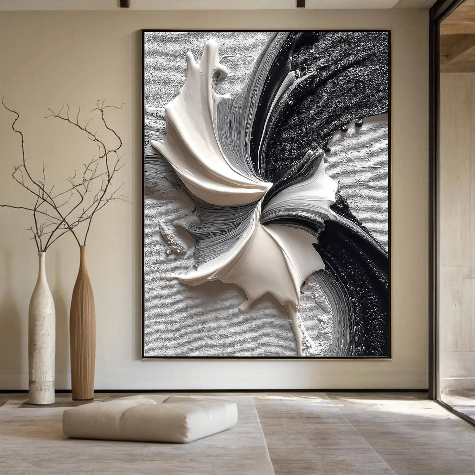 Contrast - Large Textured Painting