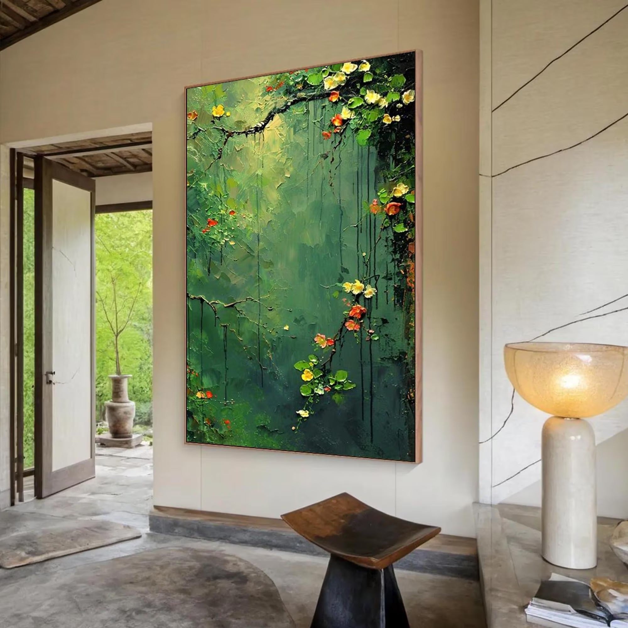 The Silent Sentinel - Large Textured Painting