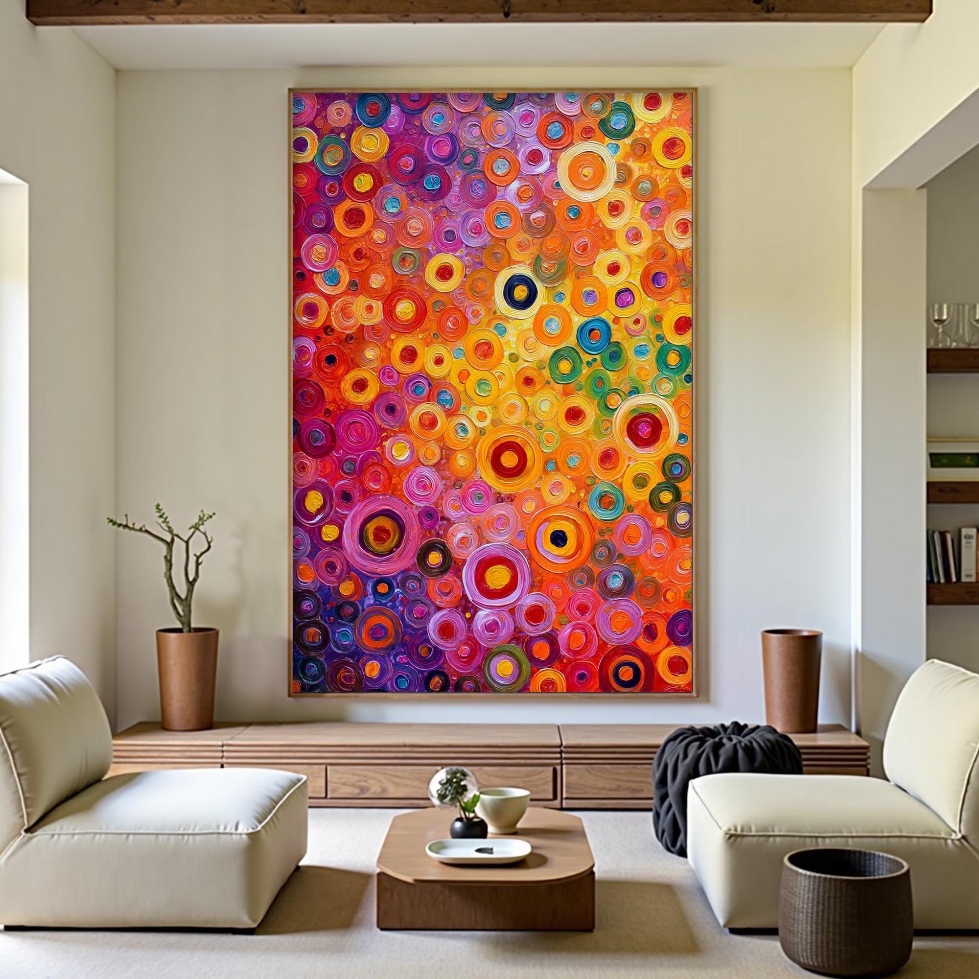 Spots of Joy - Large Textured Painting