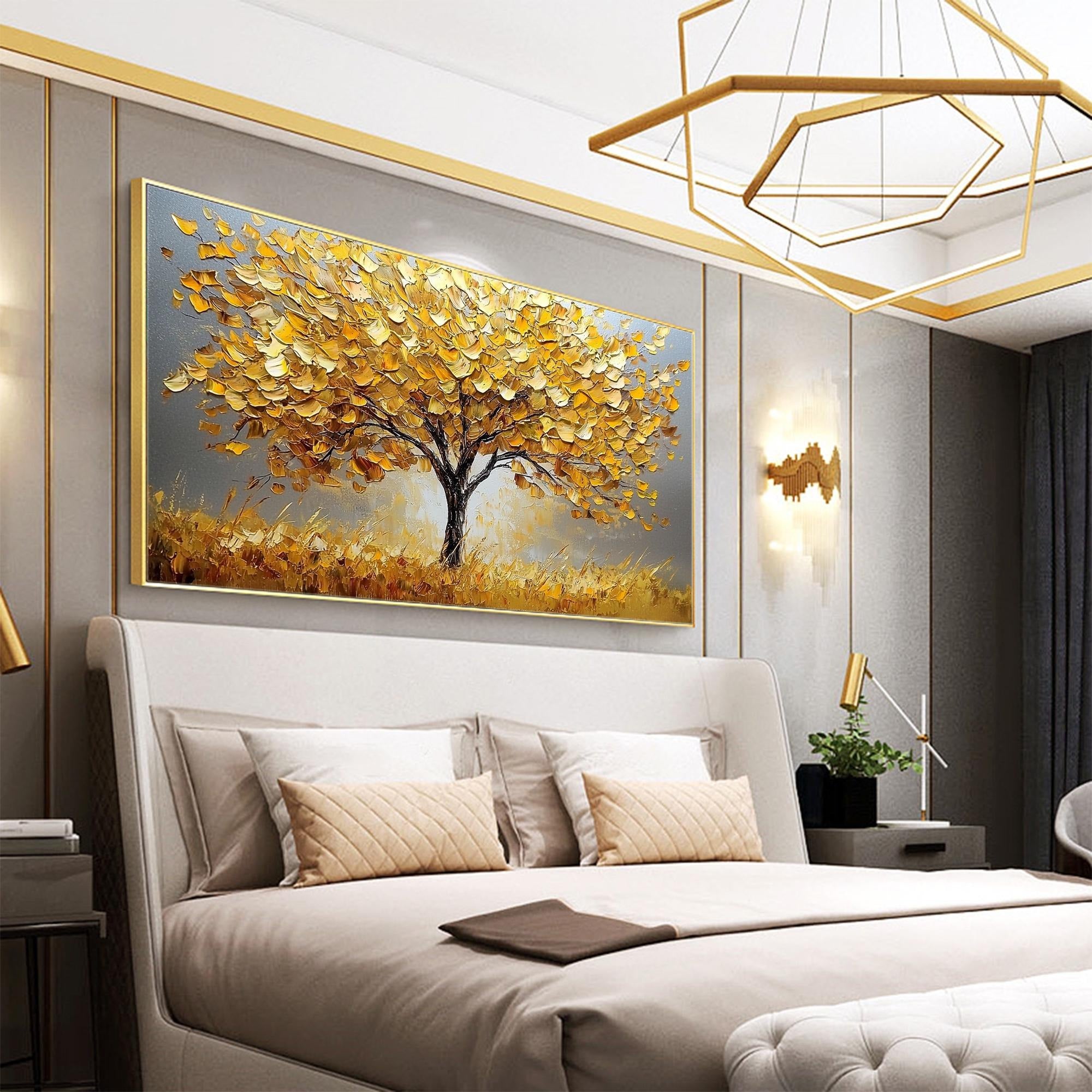 The Golden Canopy - Large Textured Painting