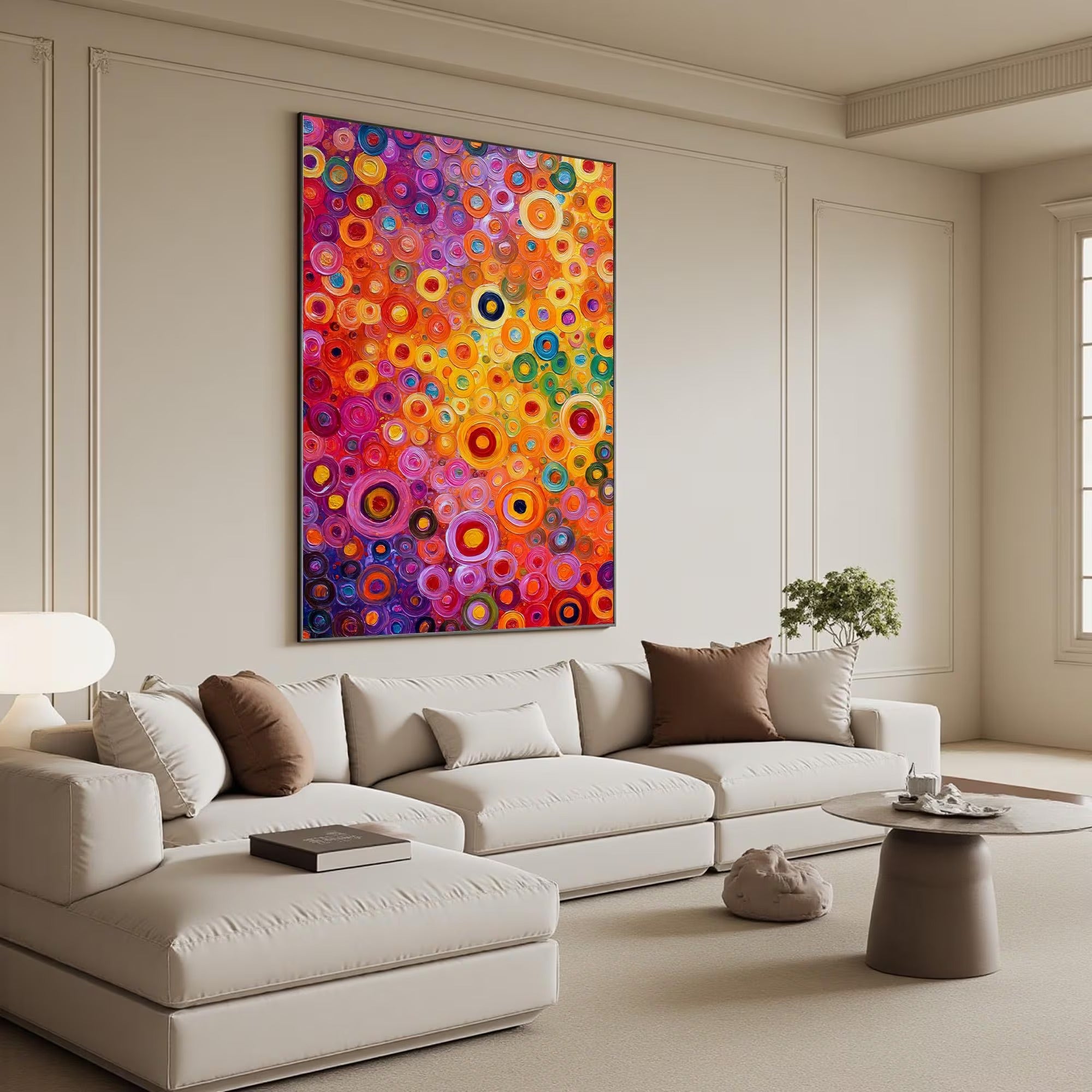 Spots of Joy - Large Textured Painting