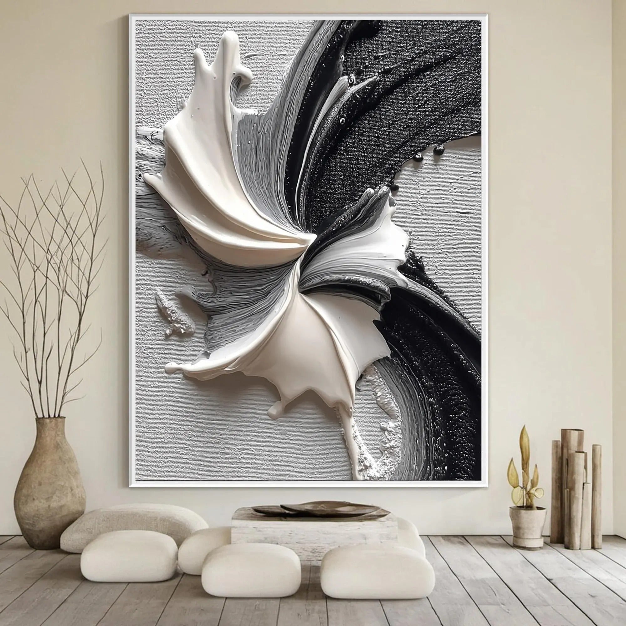 Contrast - Large Textured Painting