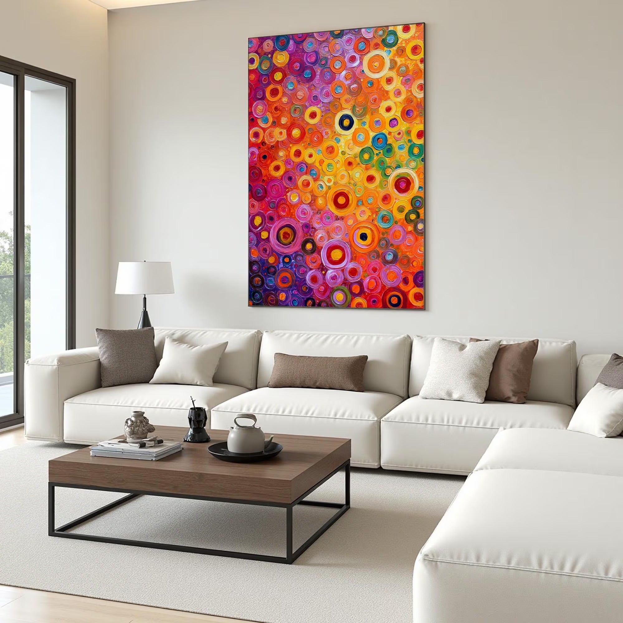 Spots of Joy - Large Textured Painting