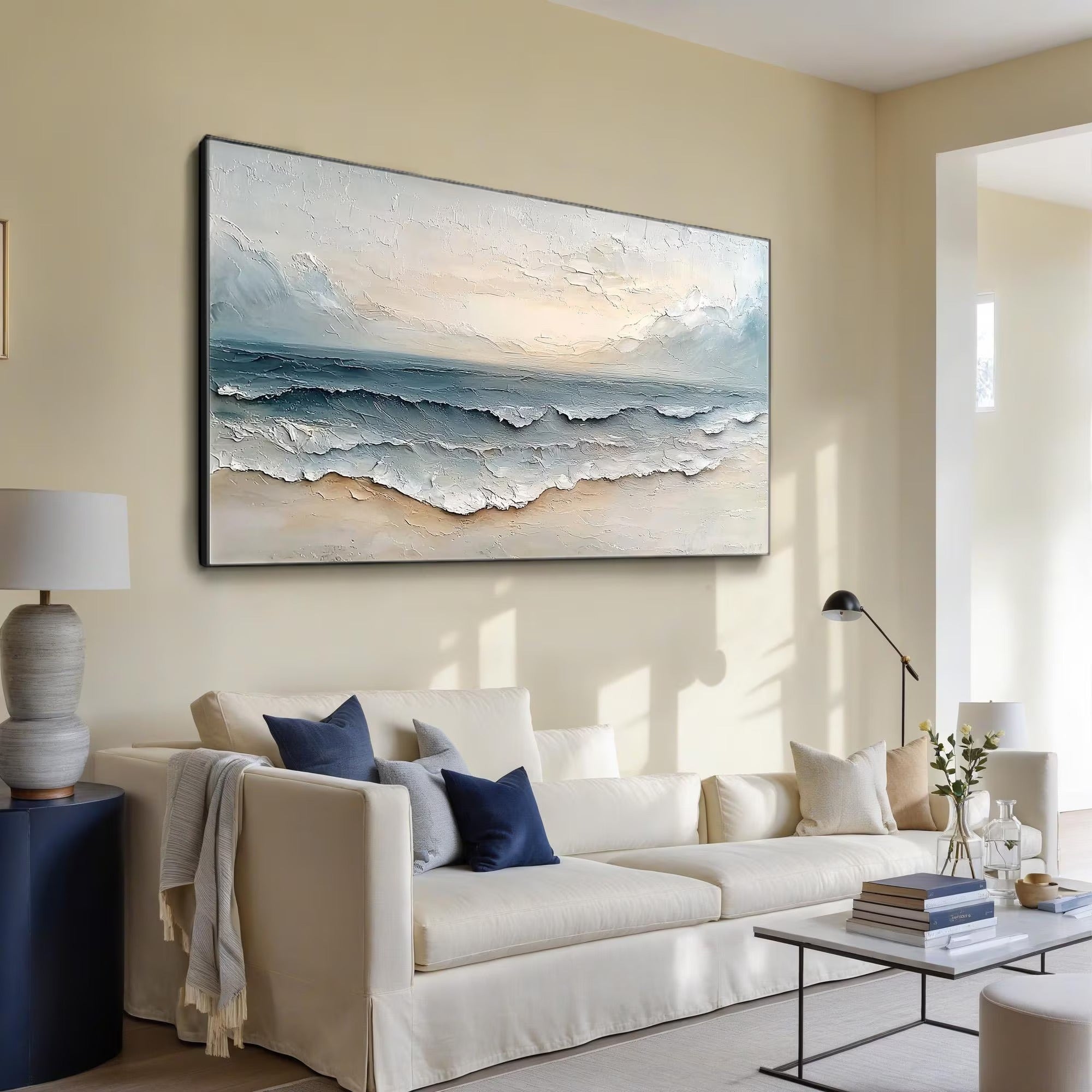 Blue Calm - Large Textured Painting
