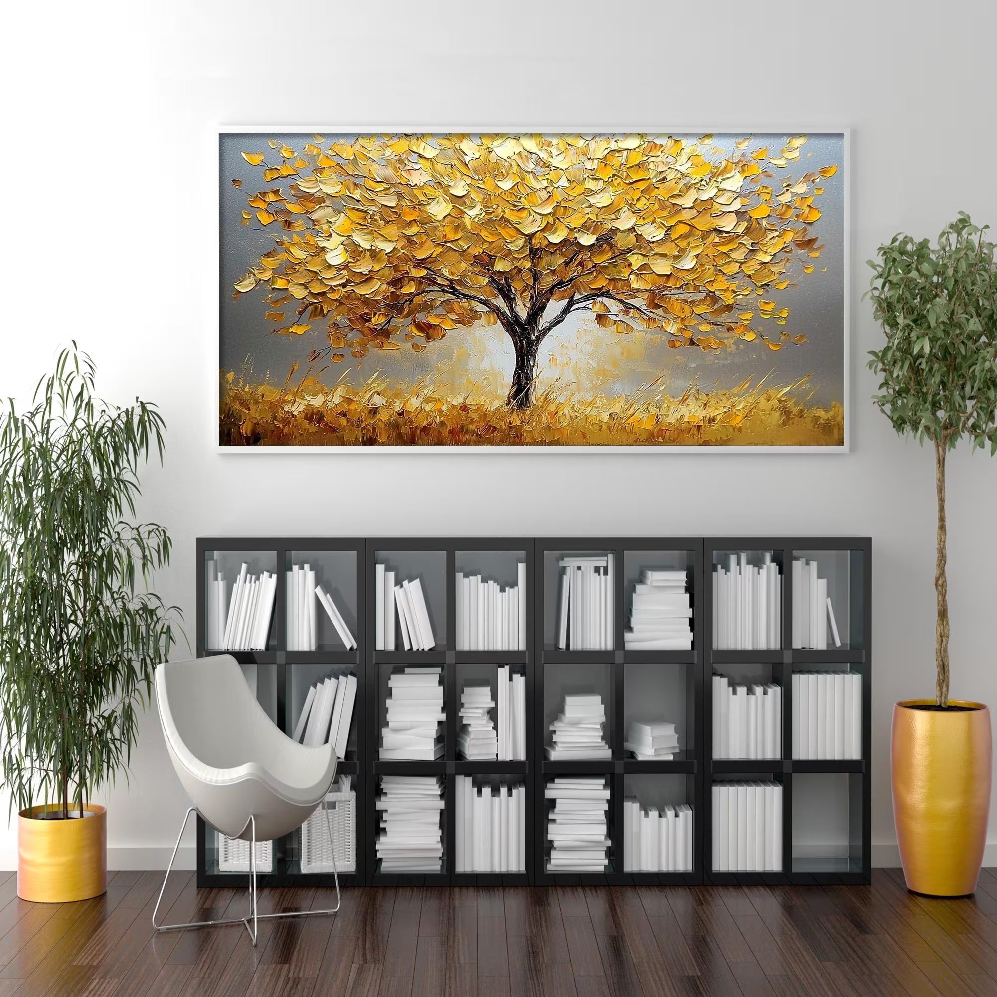 The Golden Canopy - Large Textured Painting