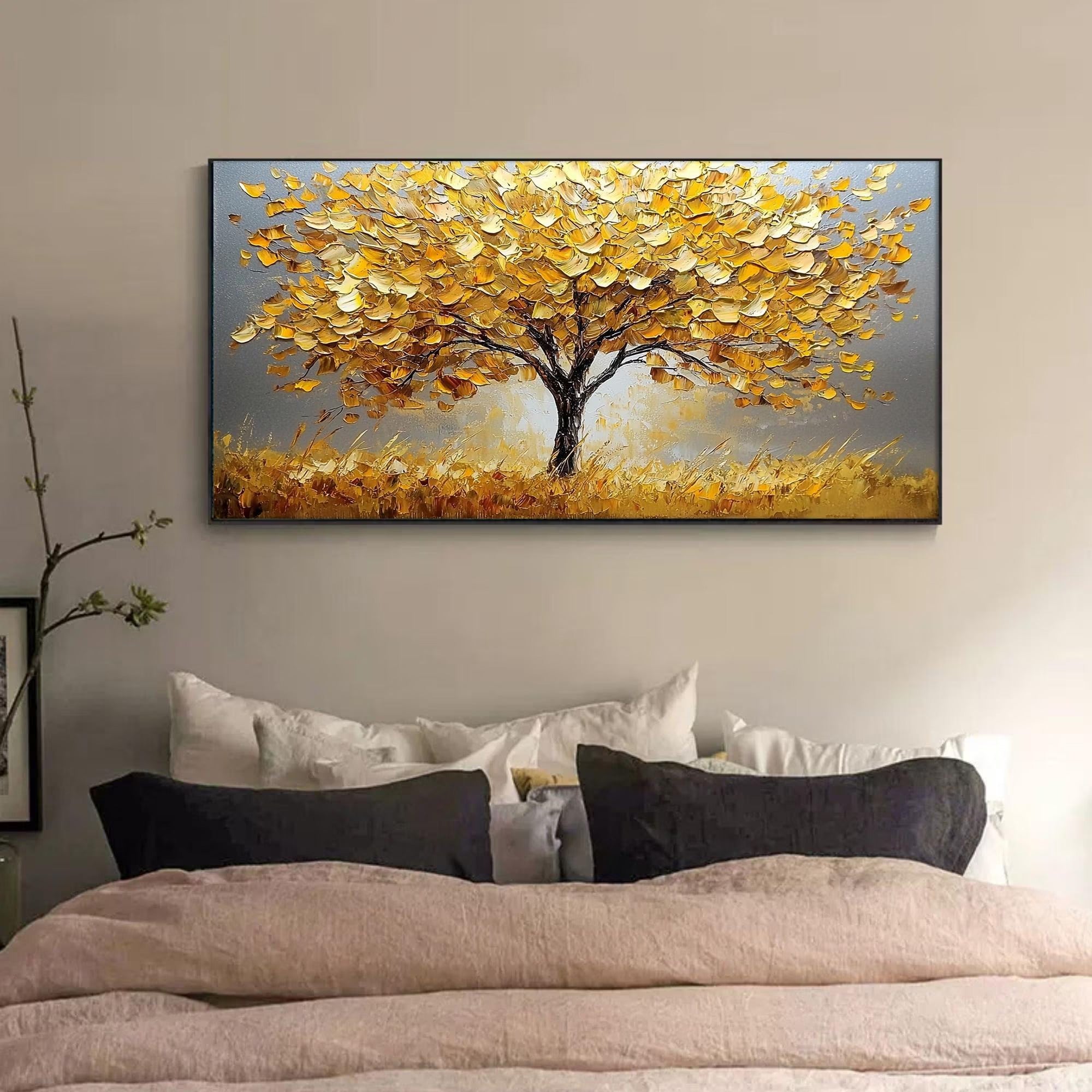 The Golden Canopy - Large Textured Painting