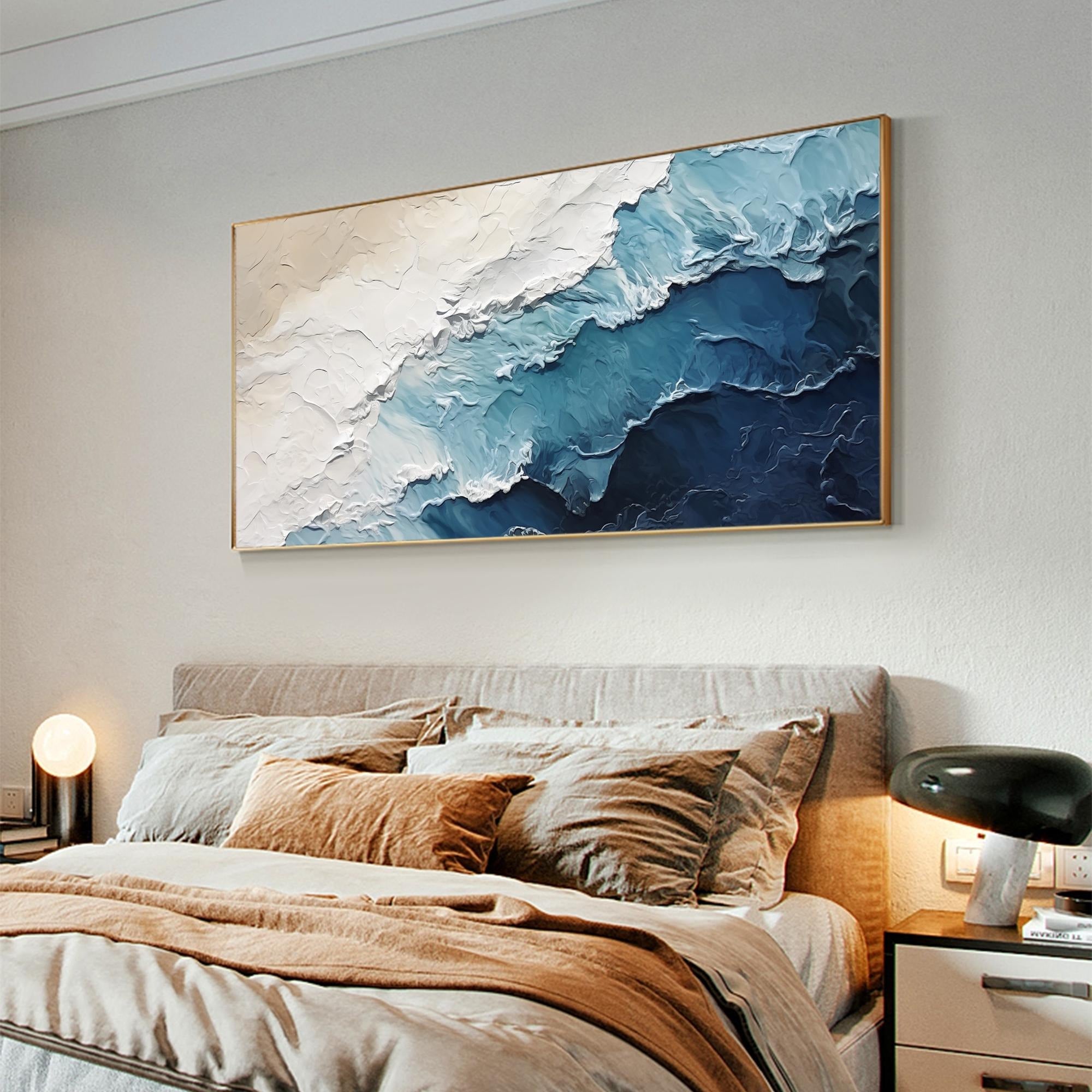 Wave - Large Textured Painting