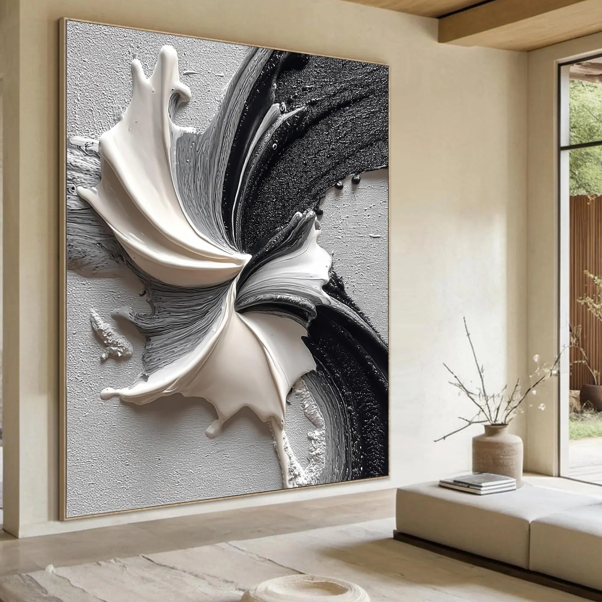 Contrast - Large Textured Painting