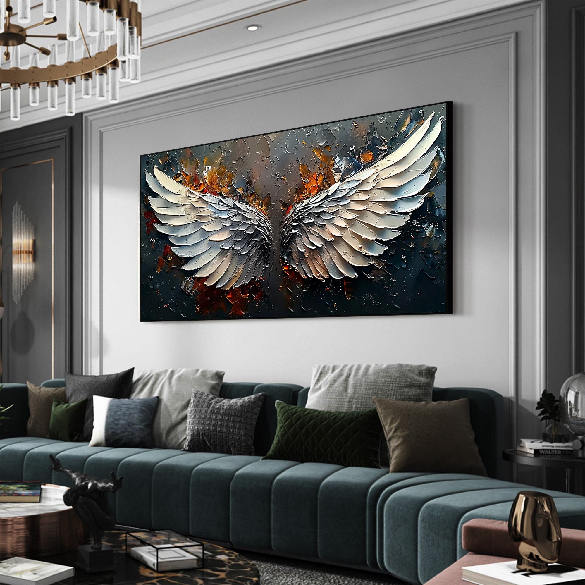 The Velvet Wing - Large Textured Painting