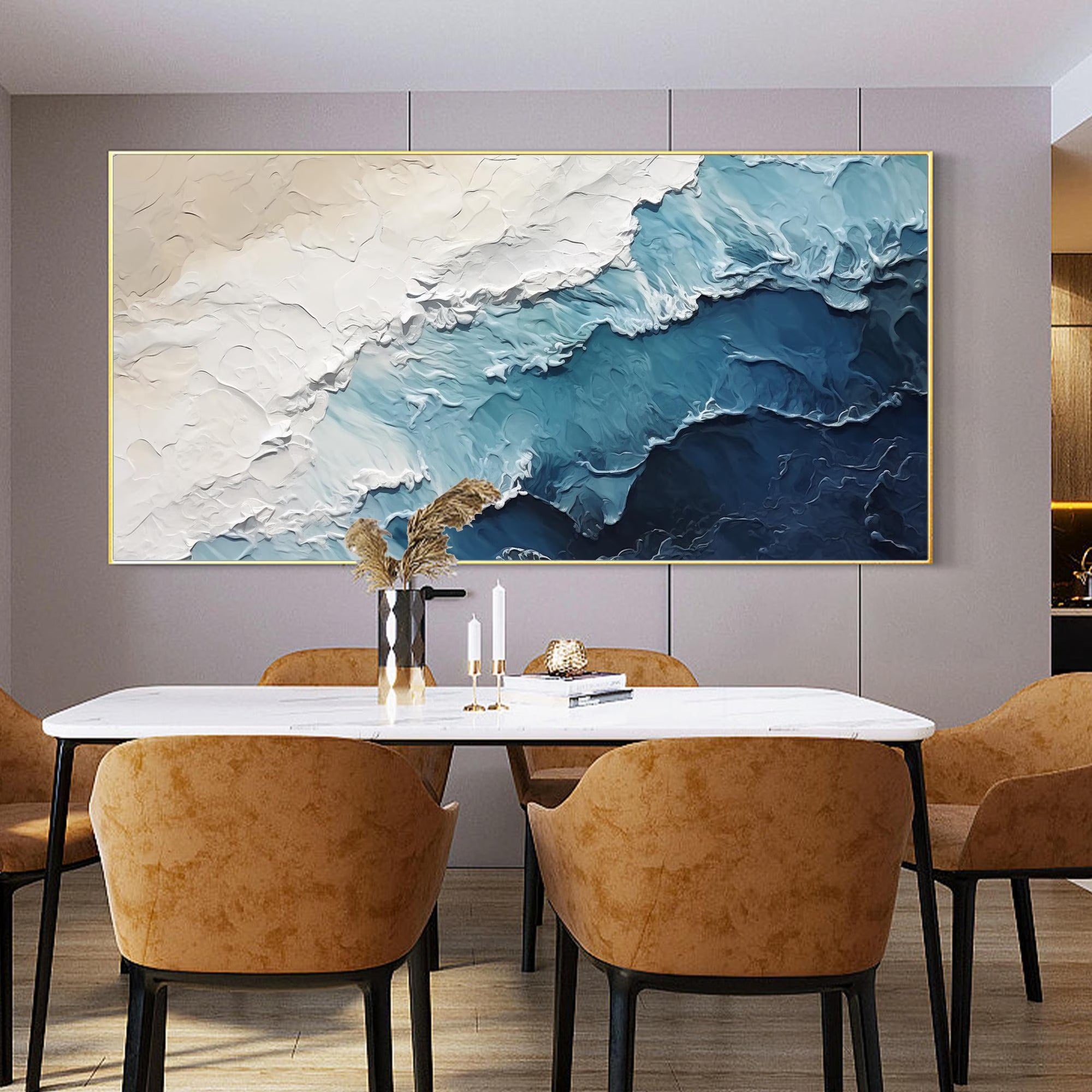Wave - Large Textured Painting