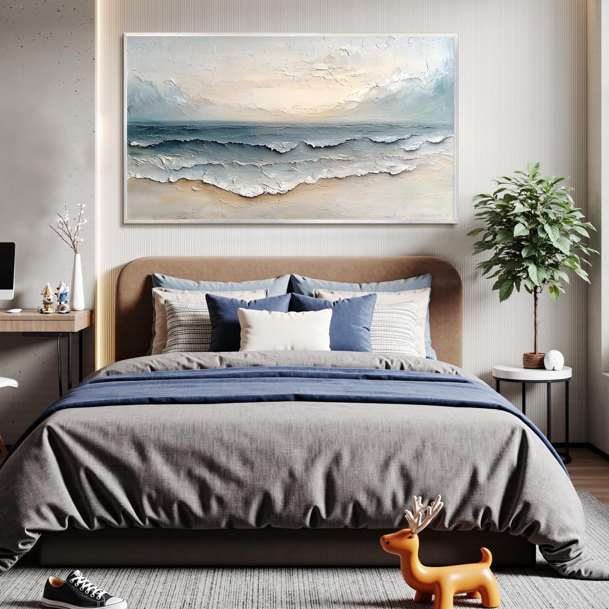 Blue Calm - Large Textured Painting