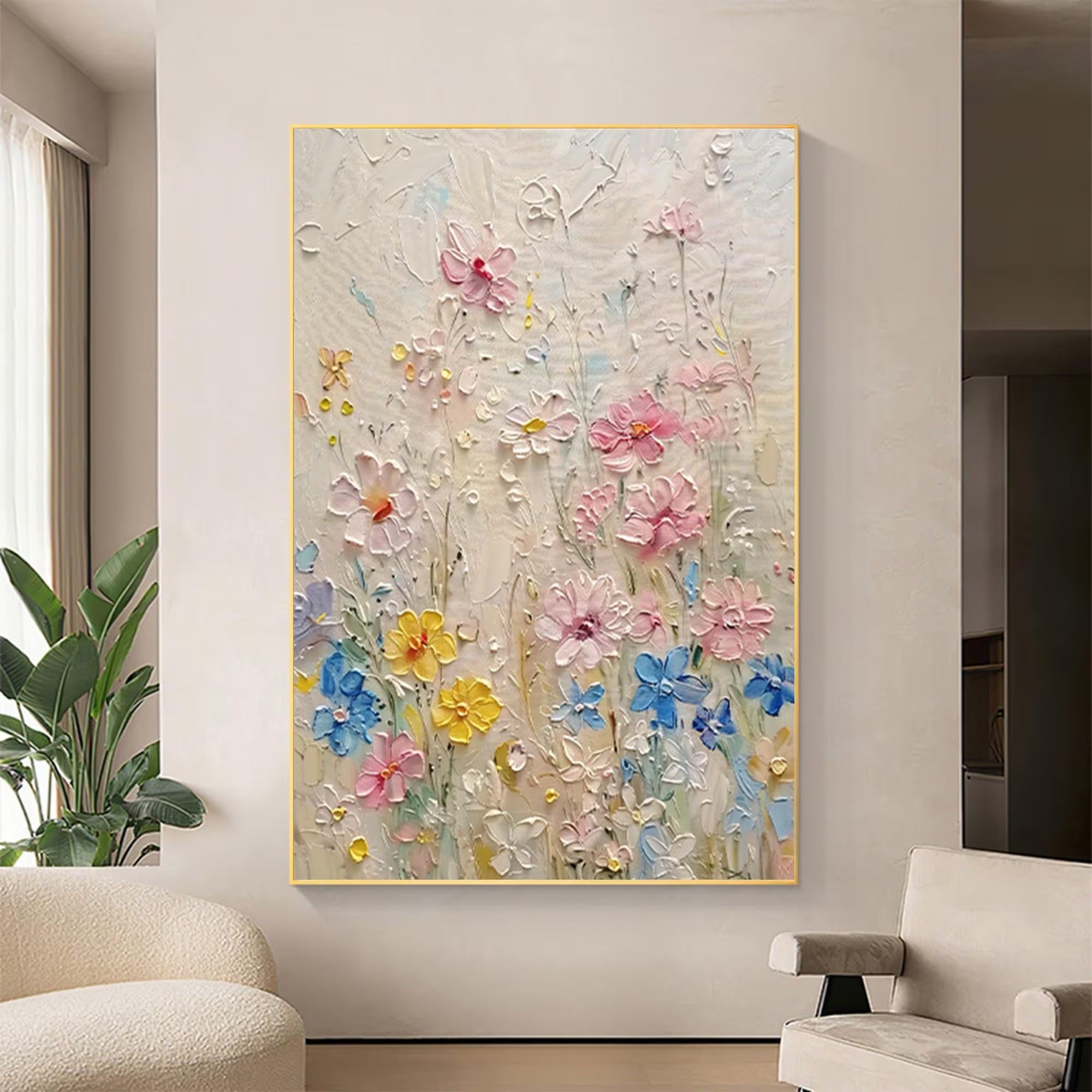 Bloom - Large Textured Painting
