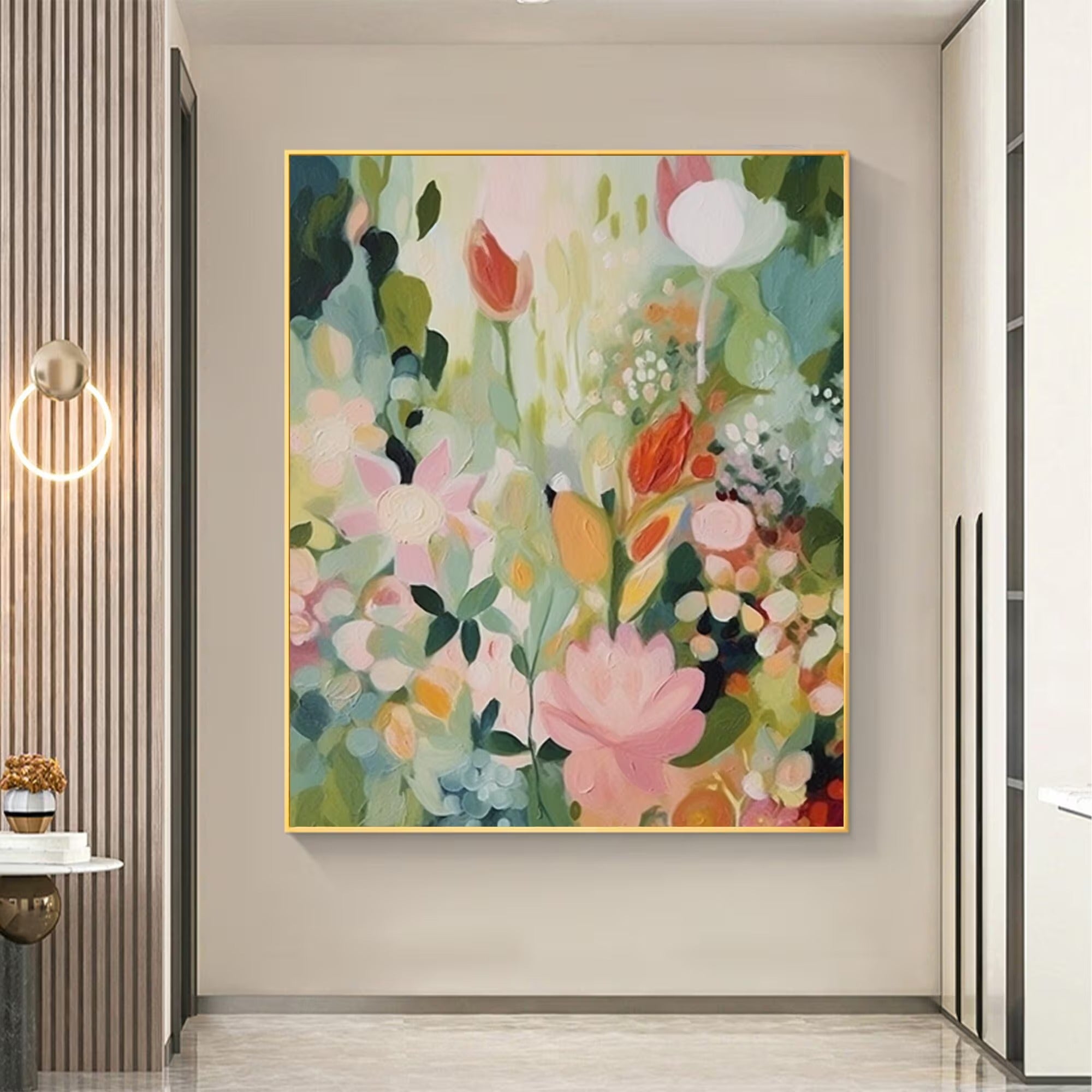 Happy Flower - Large Textured Painting
