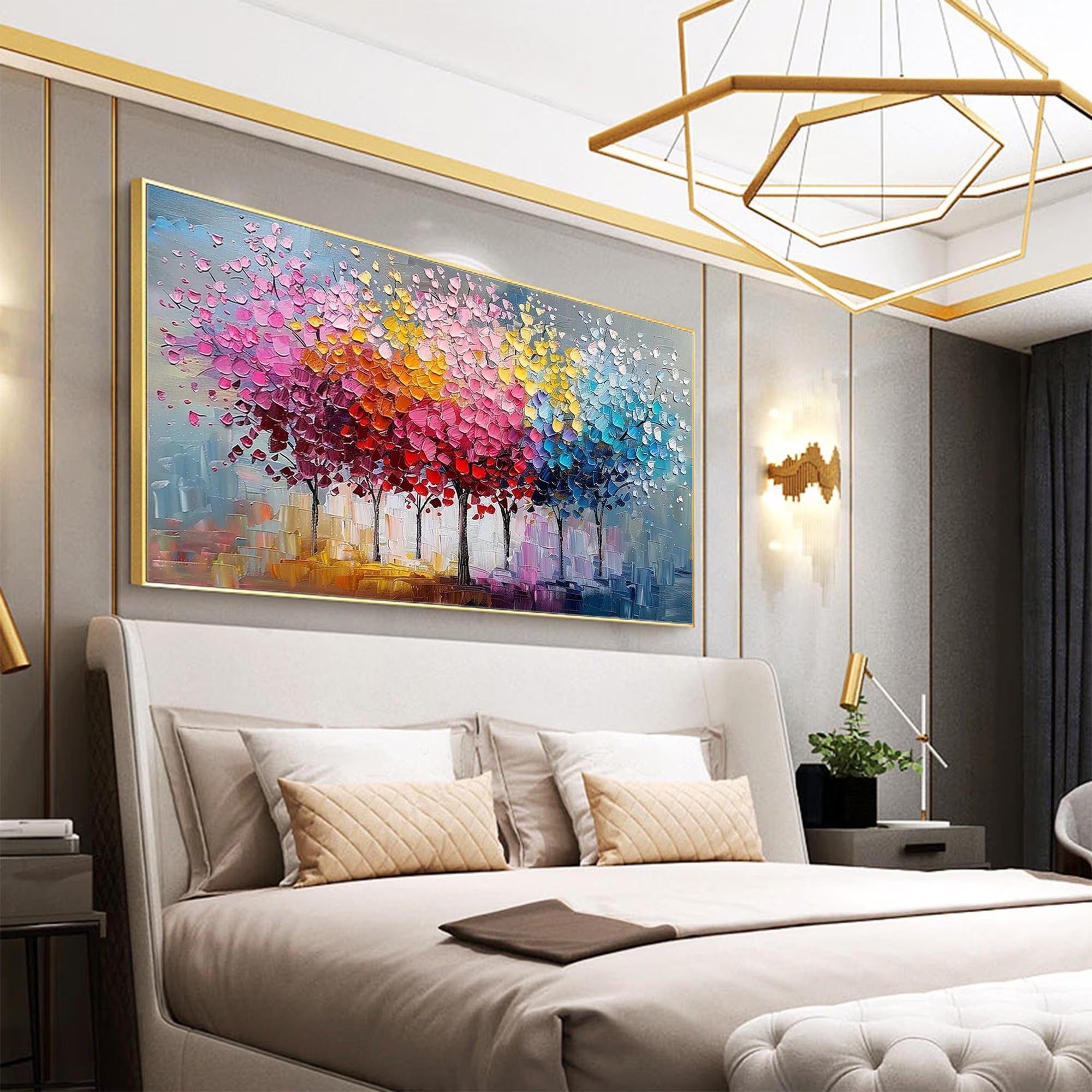 The Firework Tree - Large Textured Painting