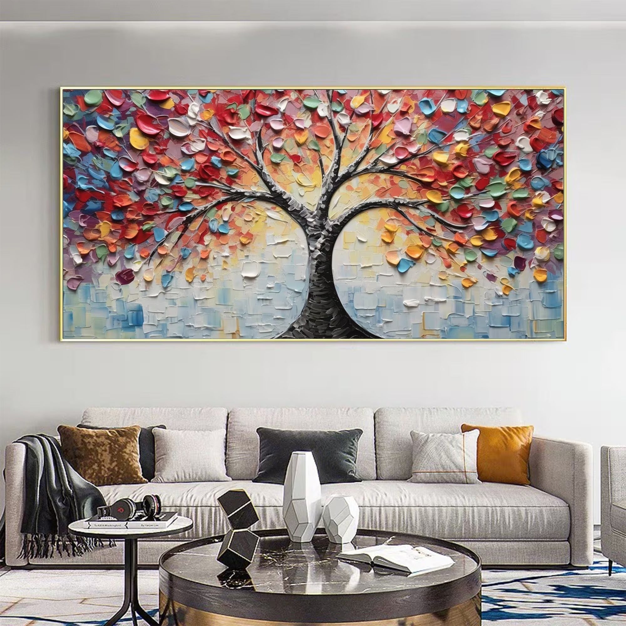 Color Grit - Large Textured Painting