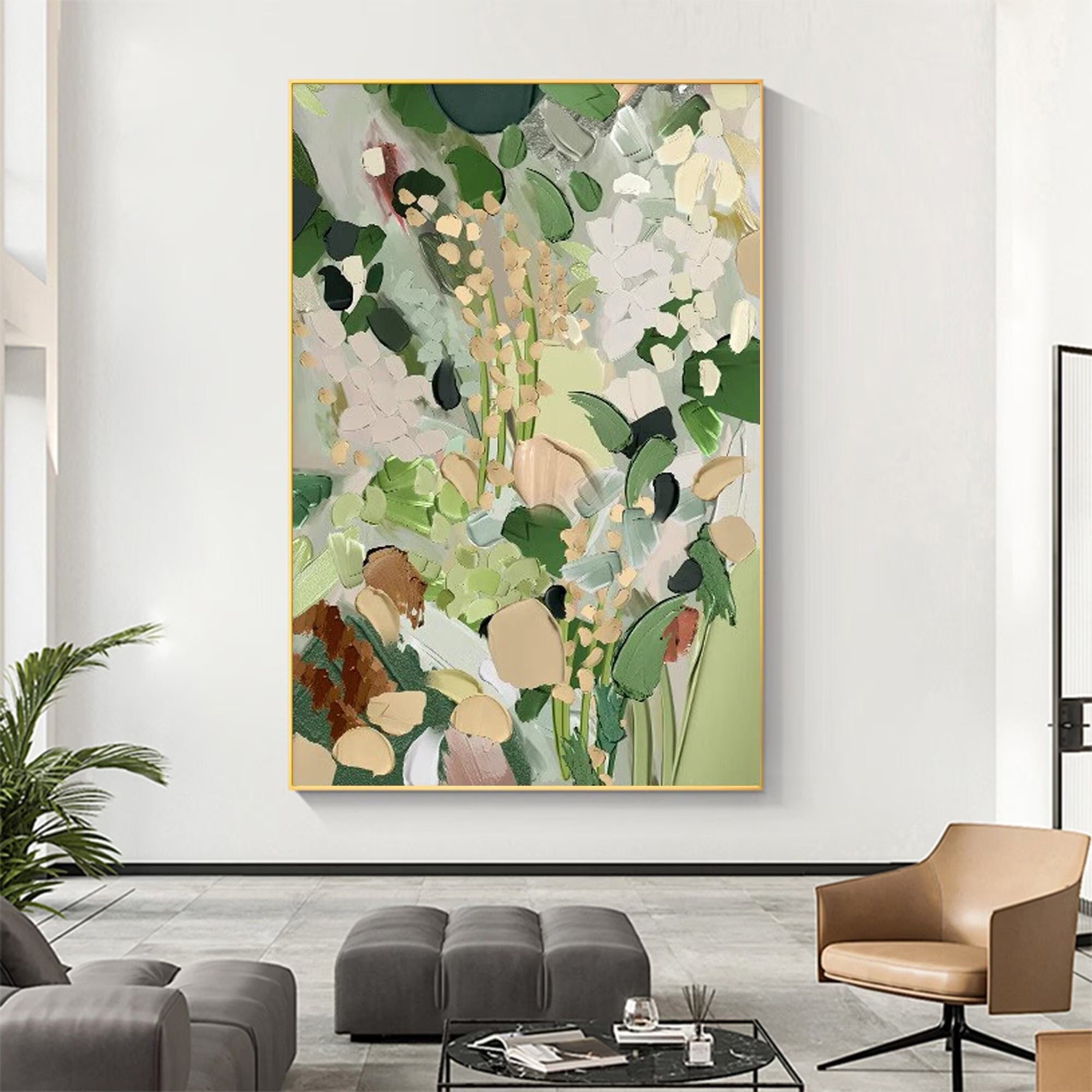 A Petal's Stretch - Large Textured Painting