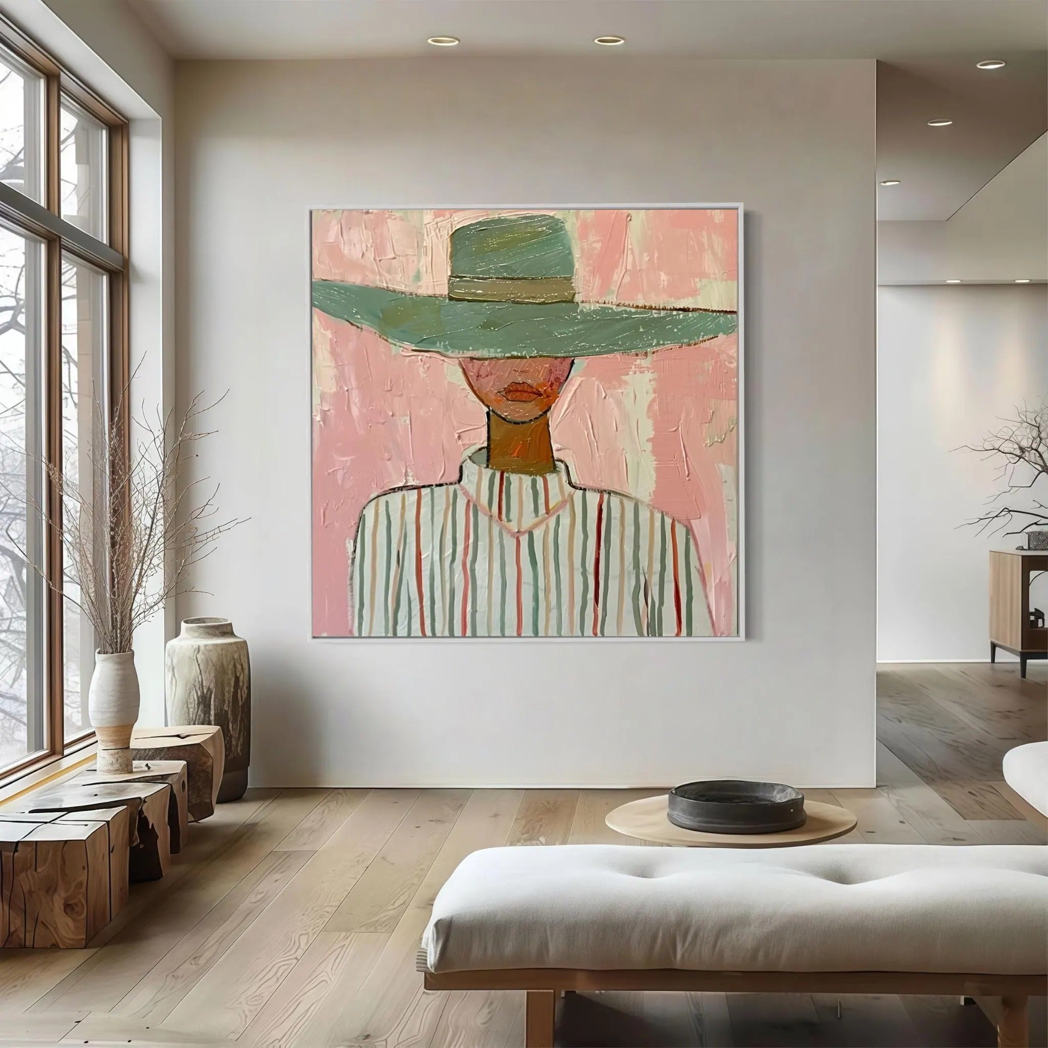 A Soft Sophistication - Large Textured Painting