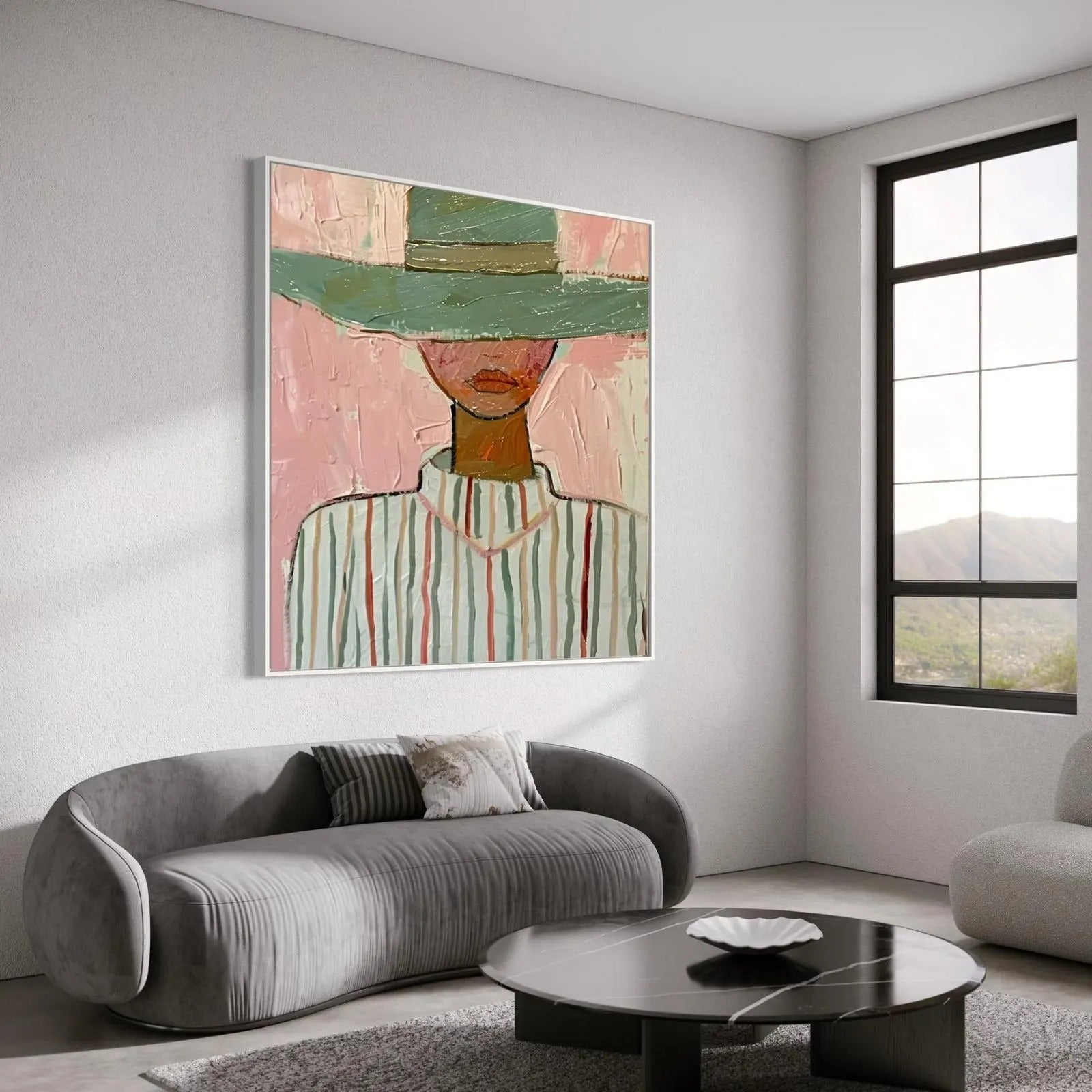 A Soft Sophistication - Large Textured Painting