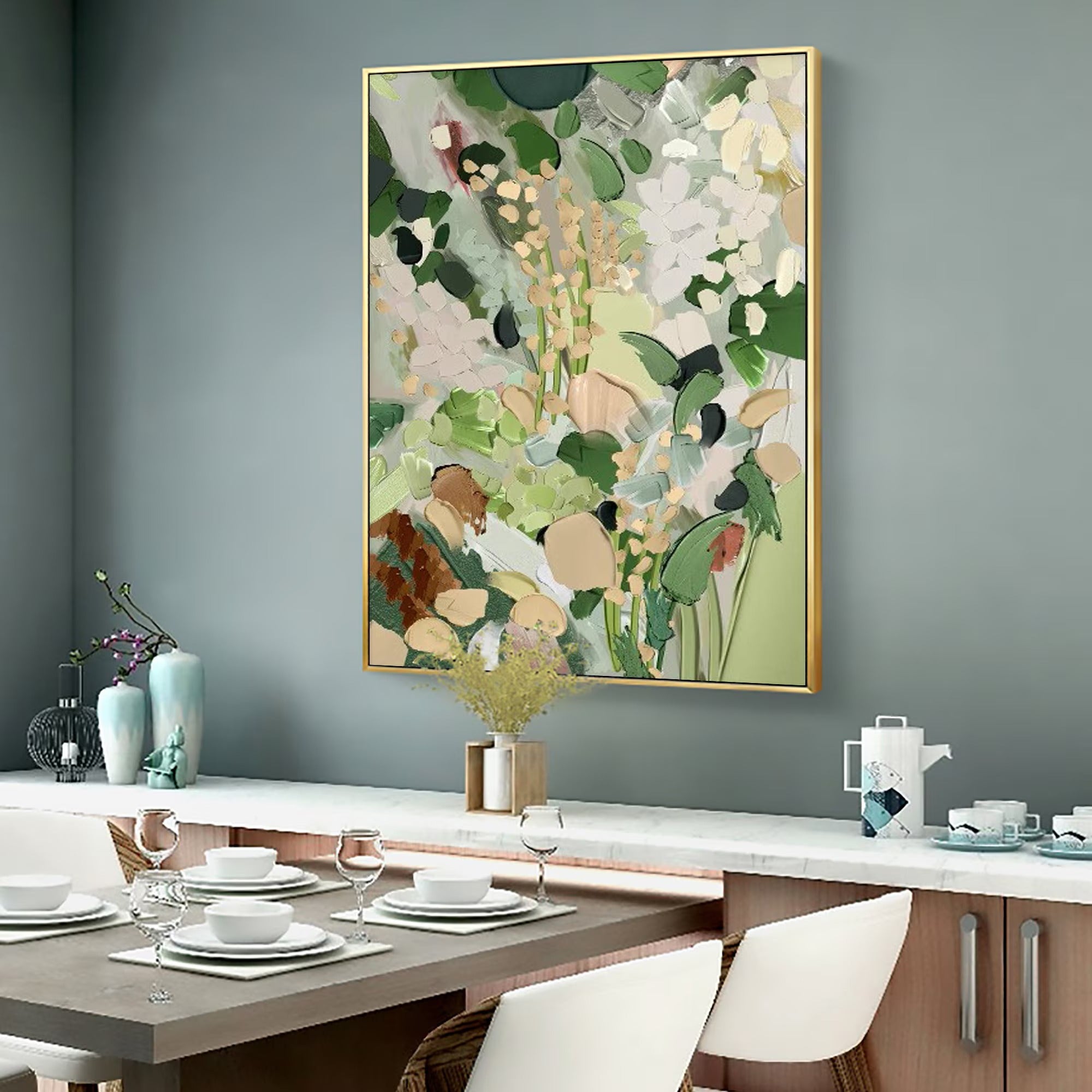 A Petal's Stretch - Large Textured Painting