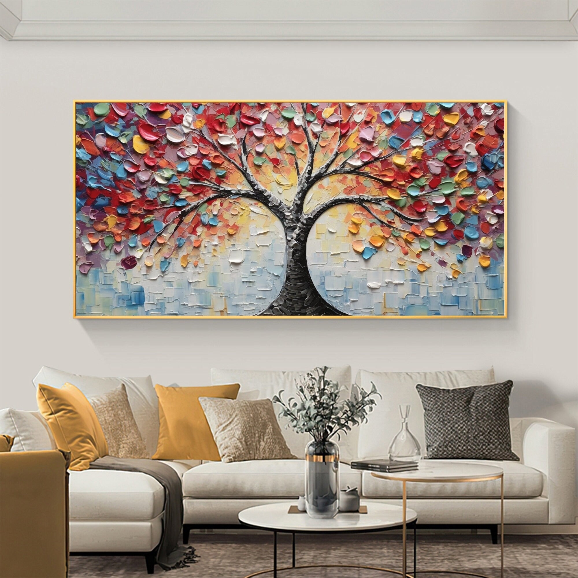 Color Grit - Large Textured Painting