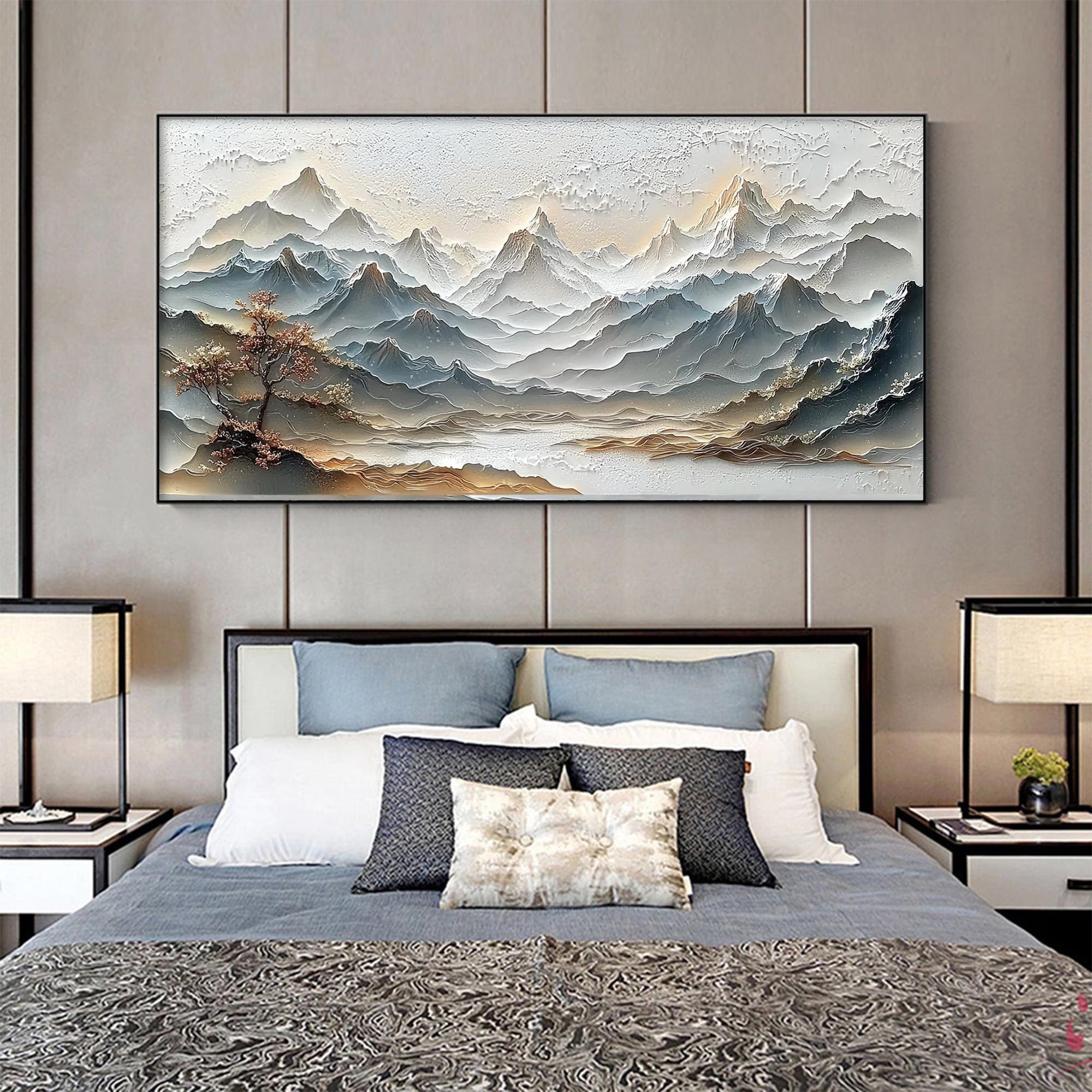 Tranquil - Large Textured Painting