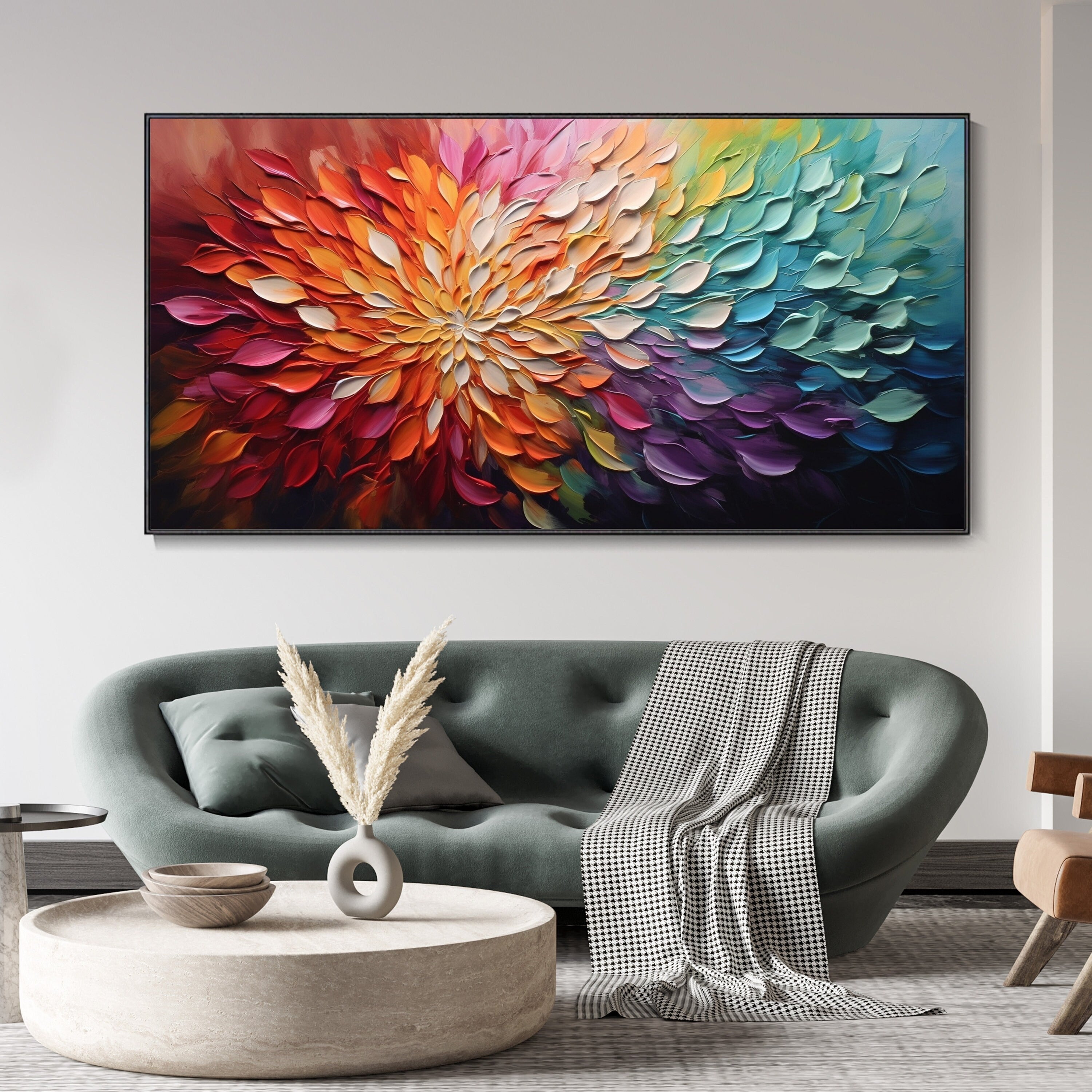 The Impasto Rainbow - Large Textured Painting