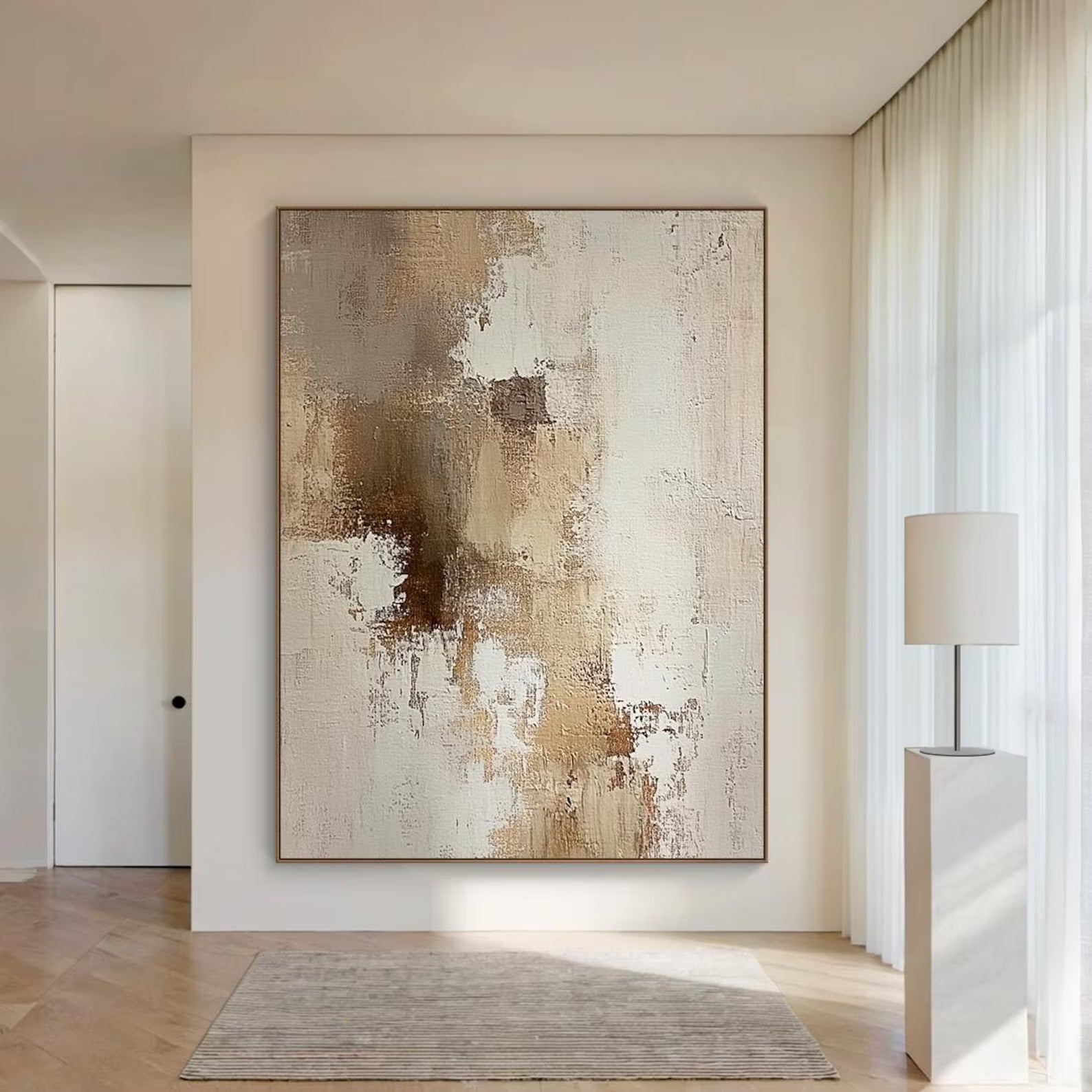 Warm Bare - Large Textured Painting