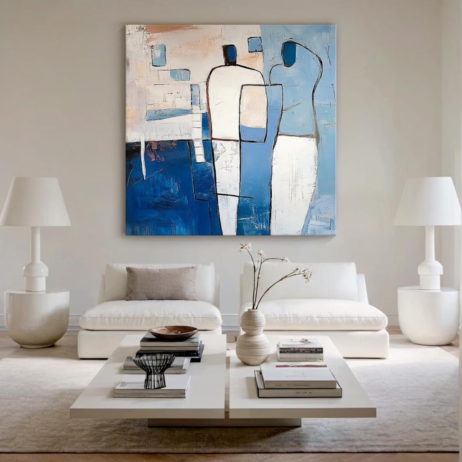 Heart Field - Large Abstract Textured Painting
