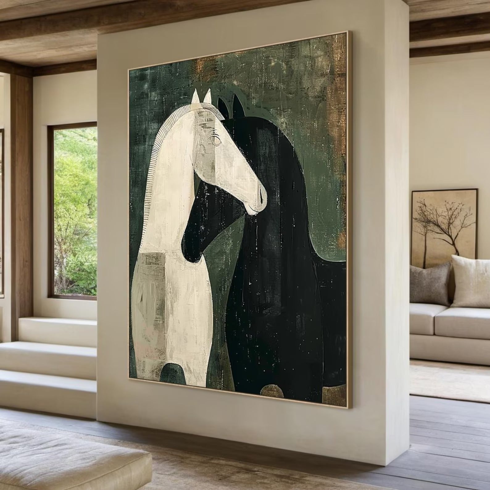 The Beautiful Pair - Large Textured Painting
