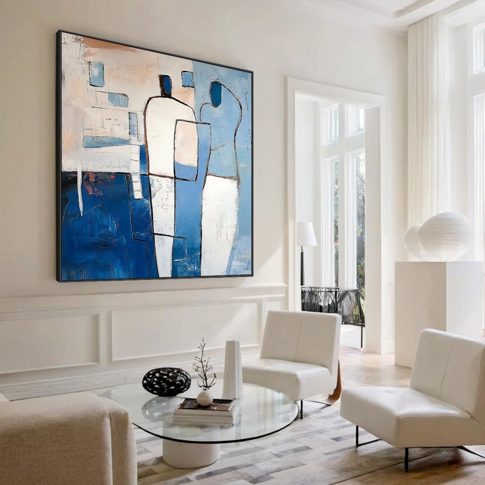 Heart Field - Large Abstract Textured Painting