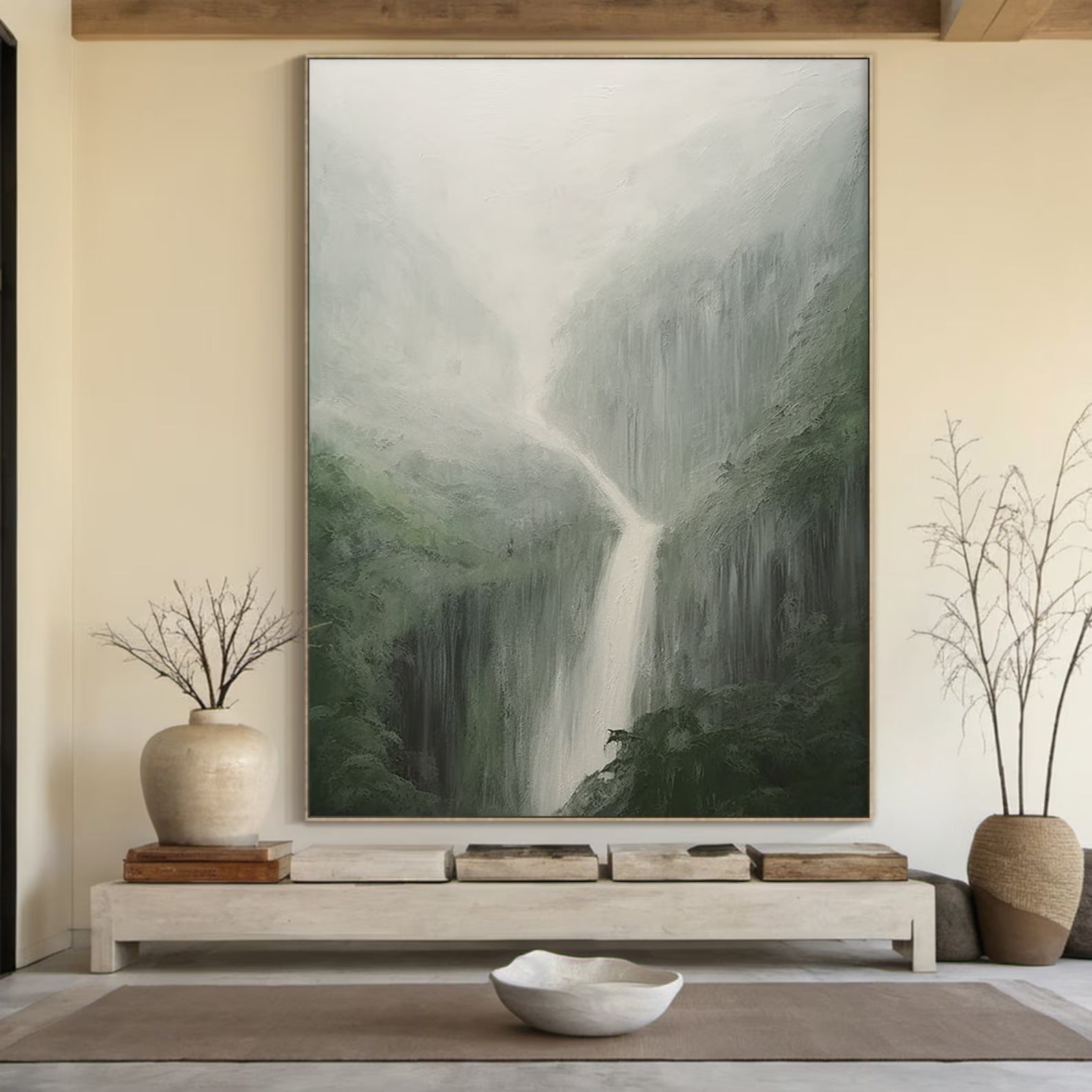Green Hope - Large Abstract Textured Painting