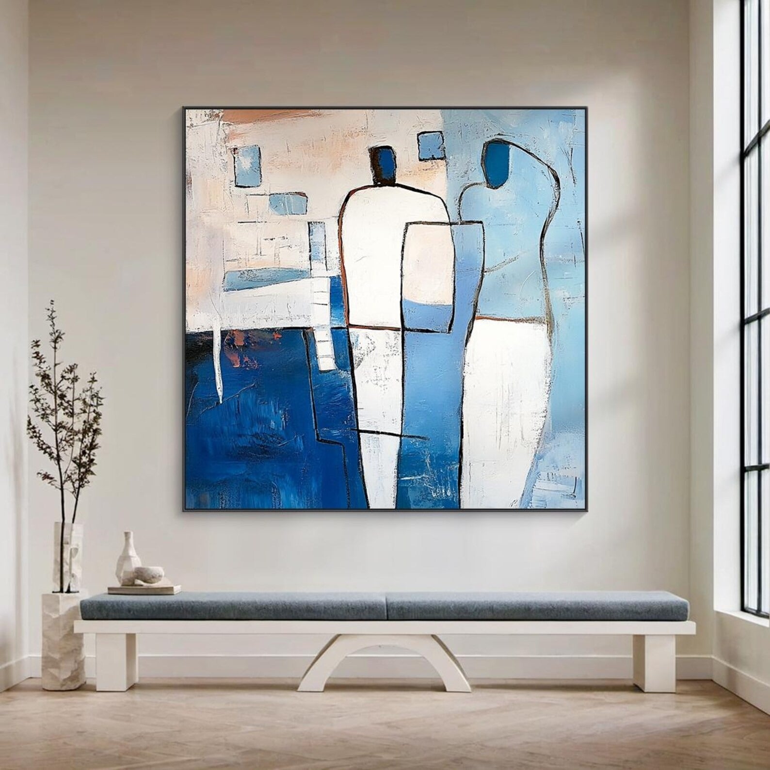 Heart Field - Large Abstract Textured Painting