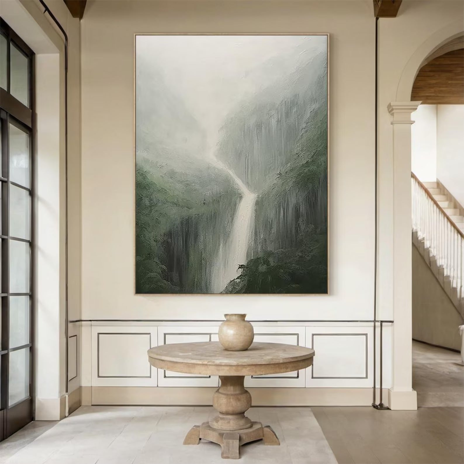 Green Hope - Large Abstract Textured Painting