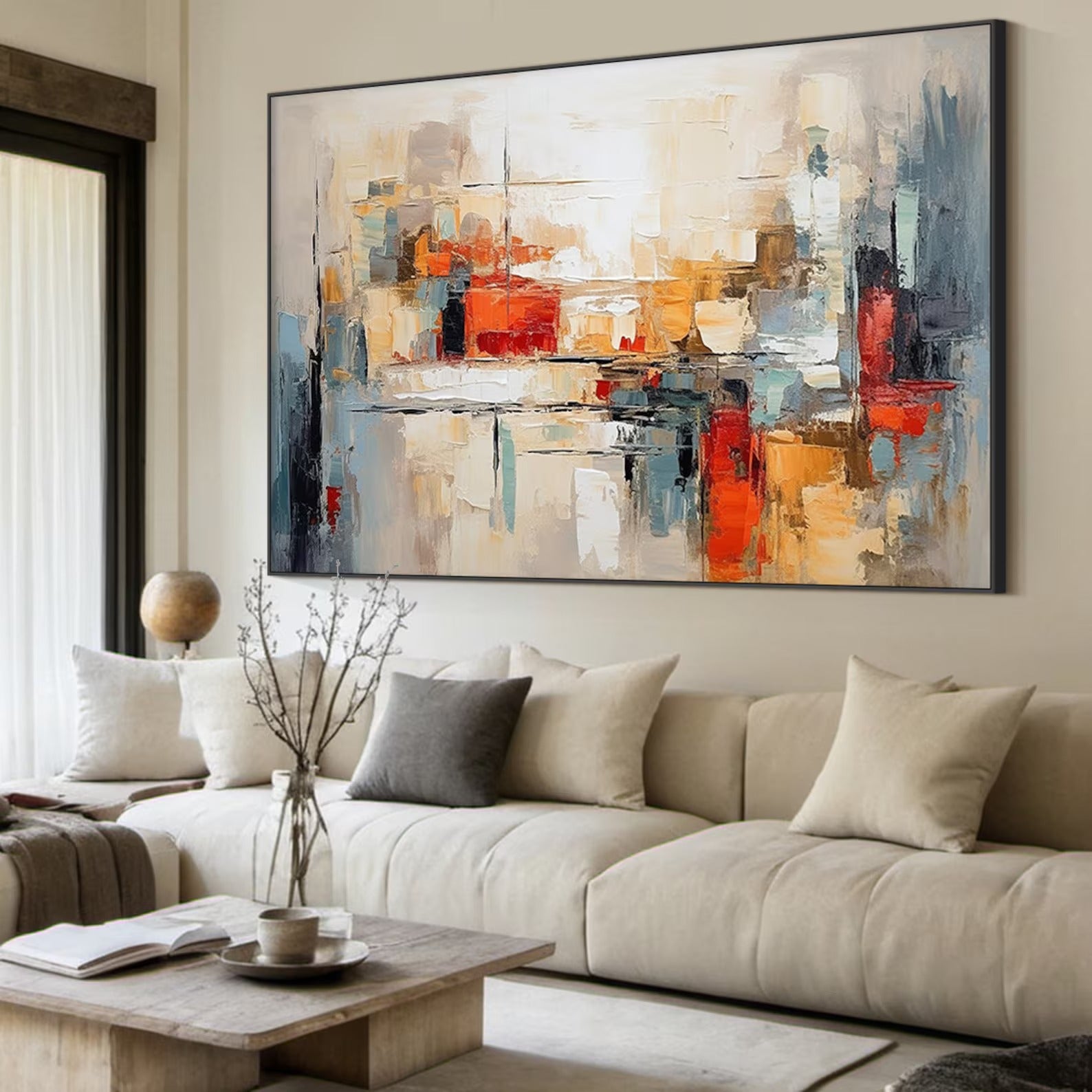 Colorful Abstract Art - Large Abstract Textured Painting