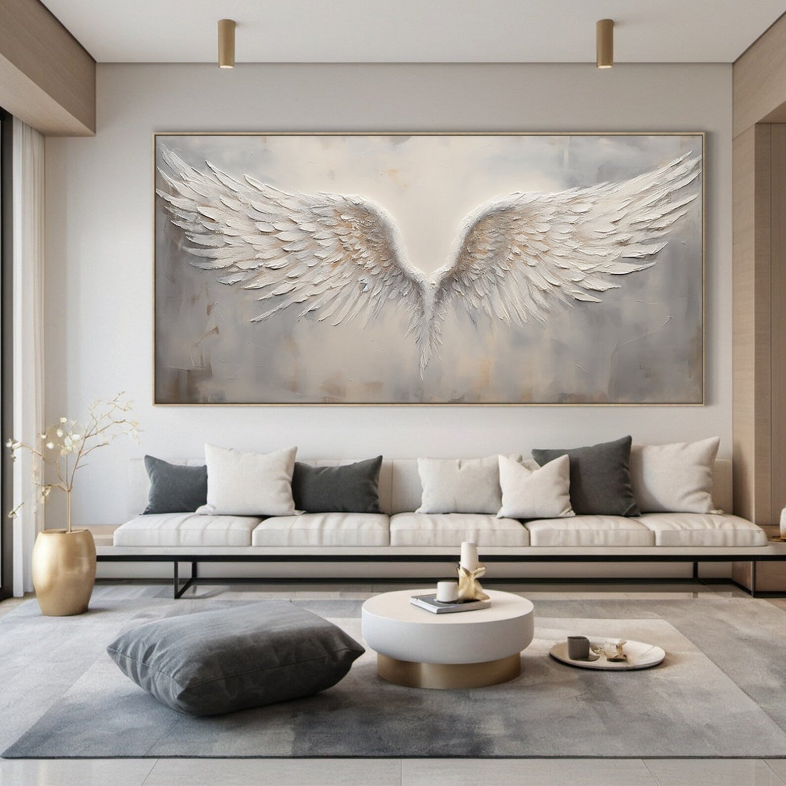 The Soaring Soul - Large Abstract Textured Painting