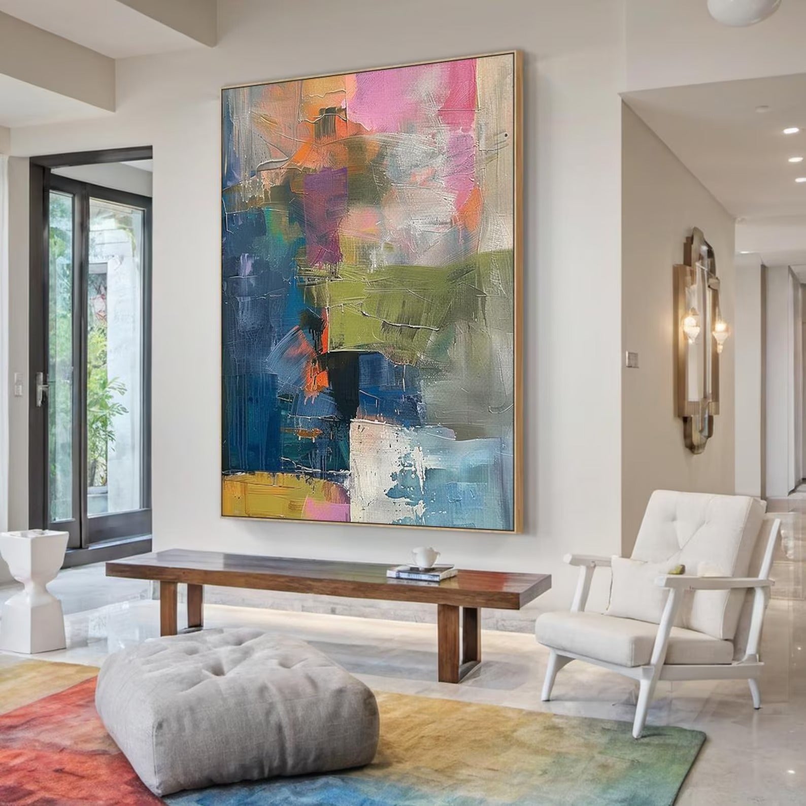 Dancing Blocks - Large Textured Painting