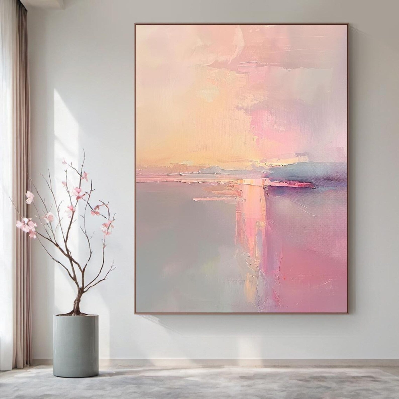 Quiet Light - Large Abstract Textured Painting