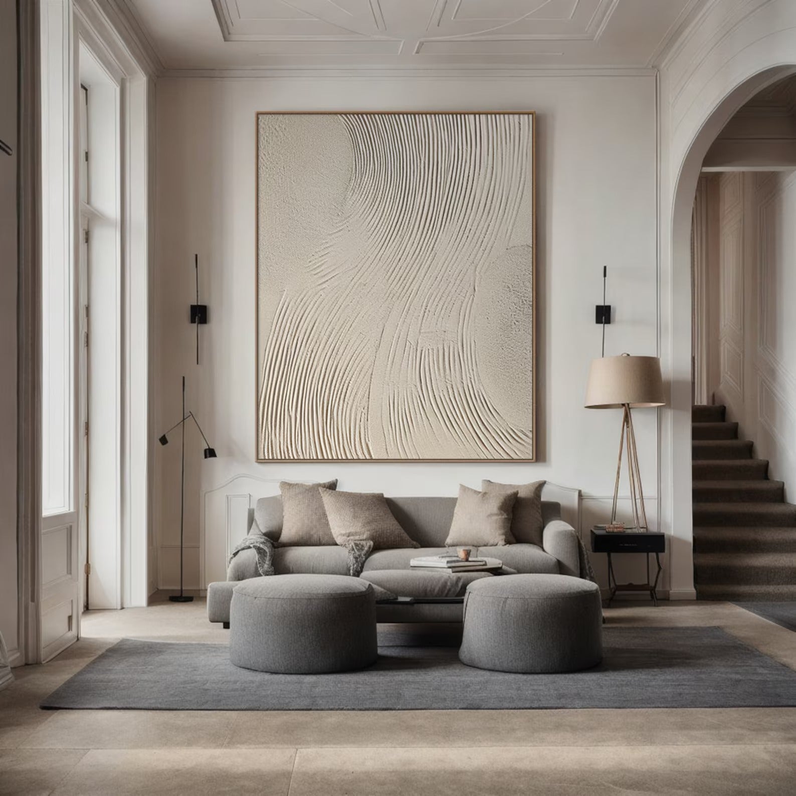 Shifting Shape - Large Abstract Textured Painting