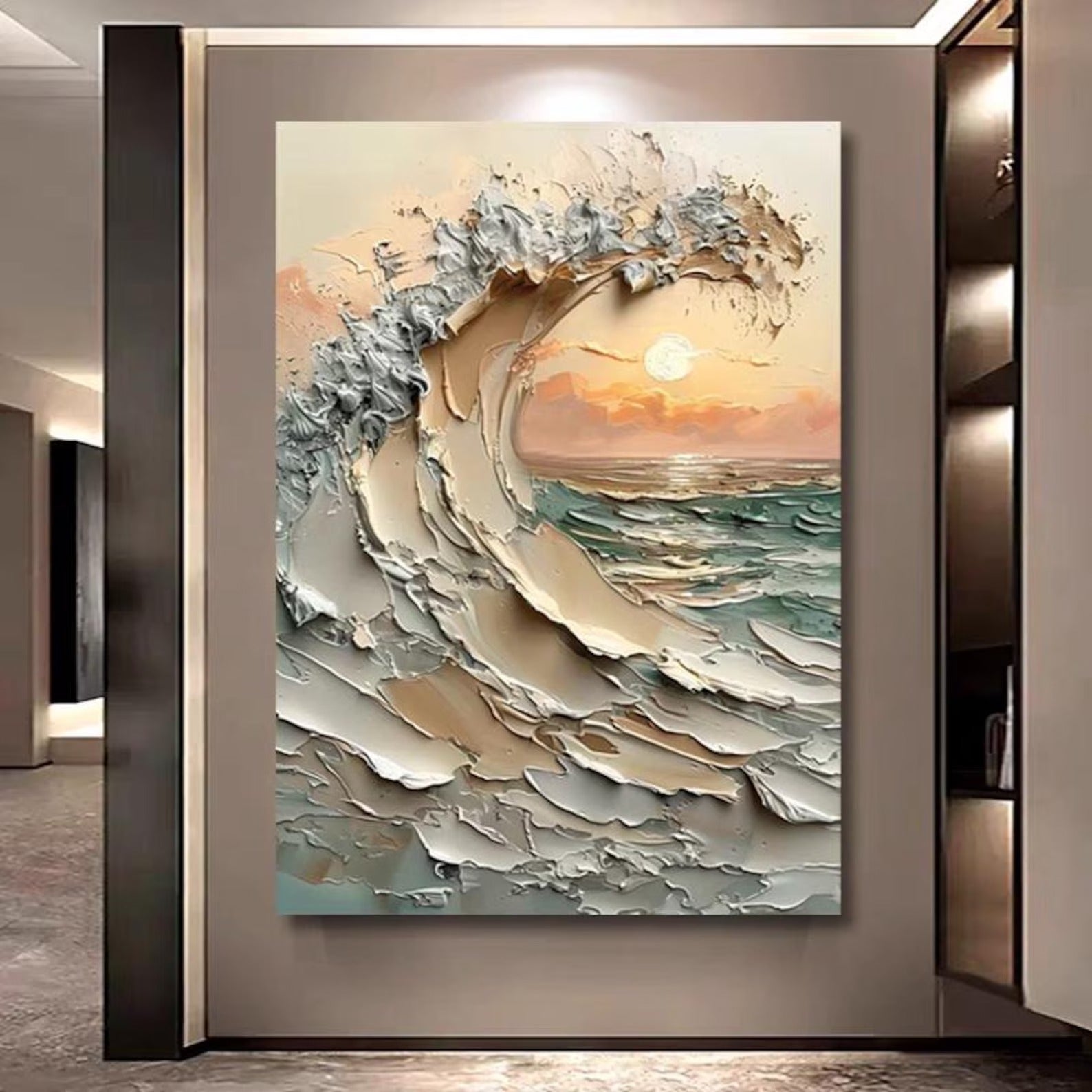 Soft Grain - Large Abstract Textured Painting