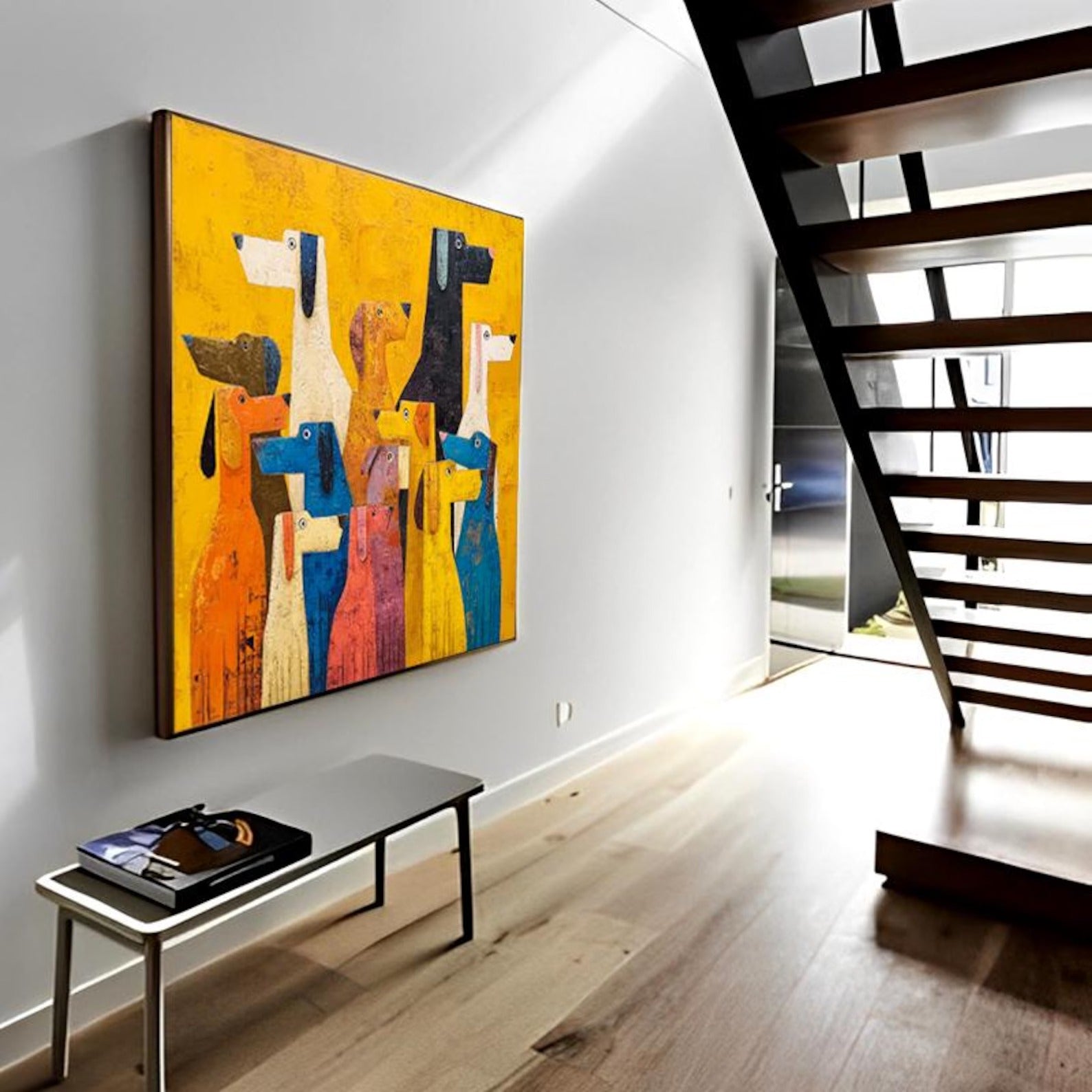 The Happy Herd - Large Textured Painting