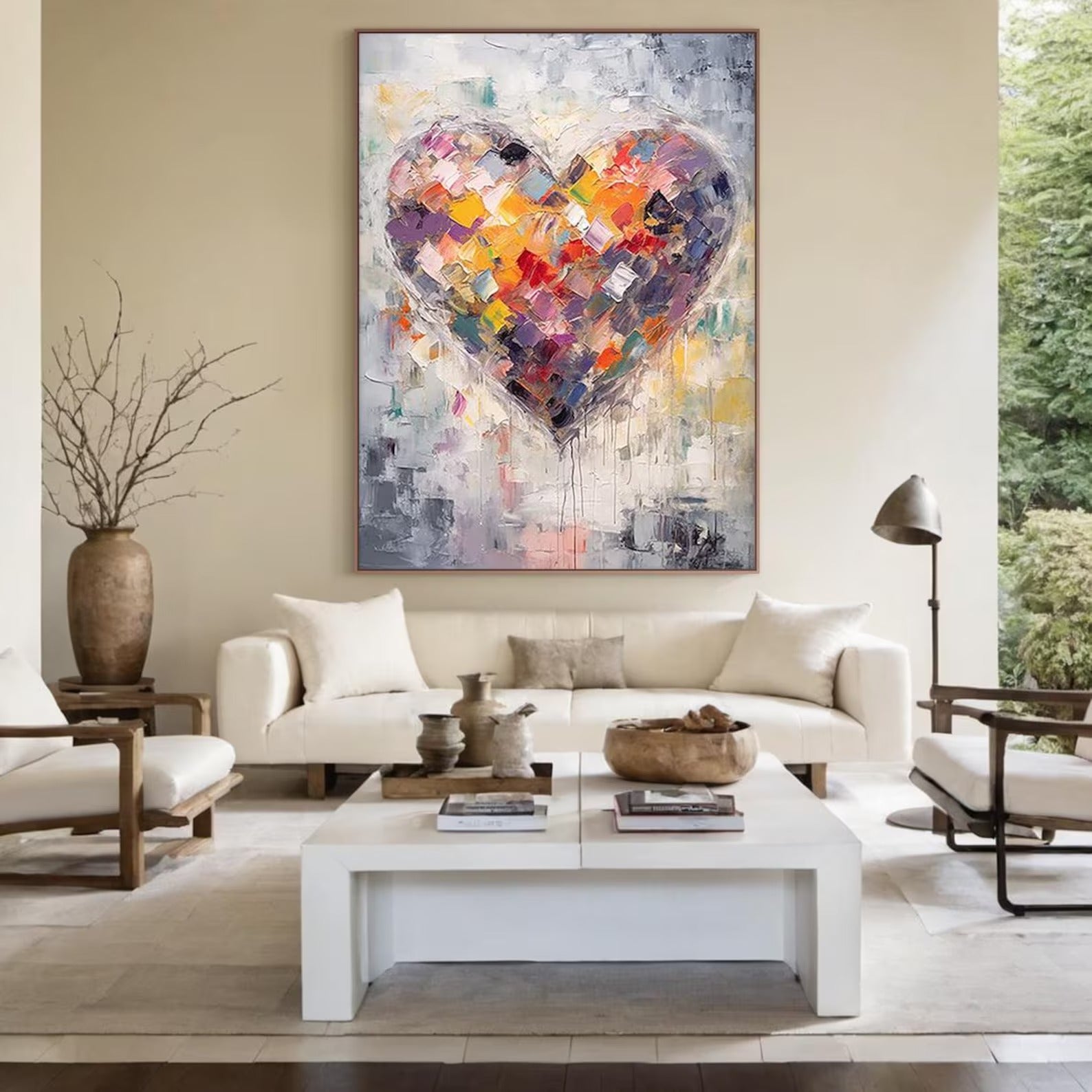 Sweet Peace - Large Abstract Textured Painting