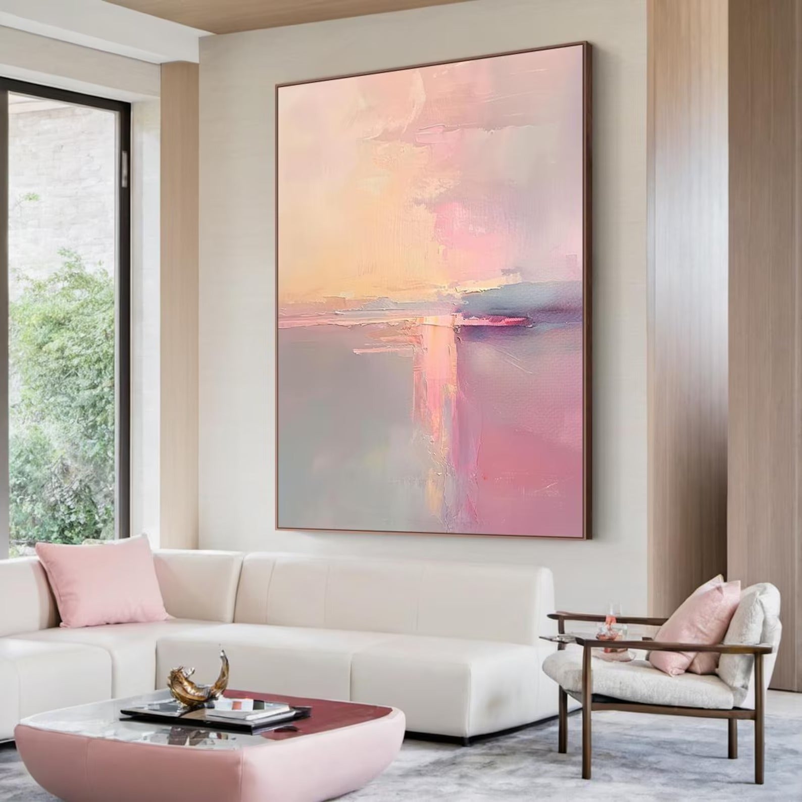 Quiet Light - Large Abstract Textured Painting
