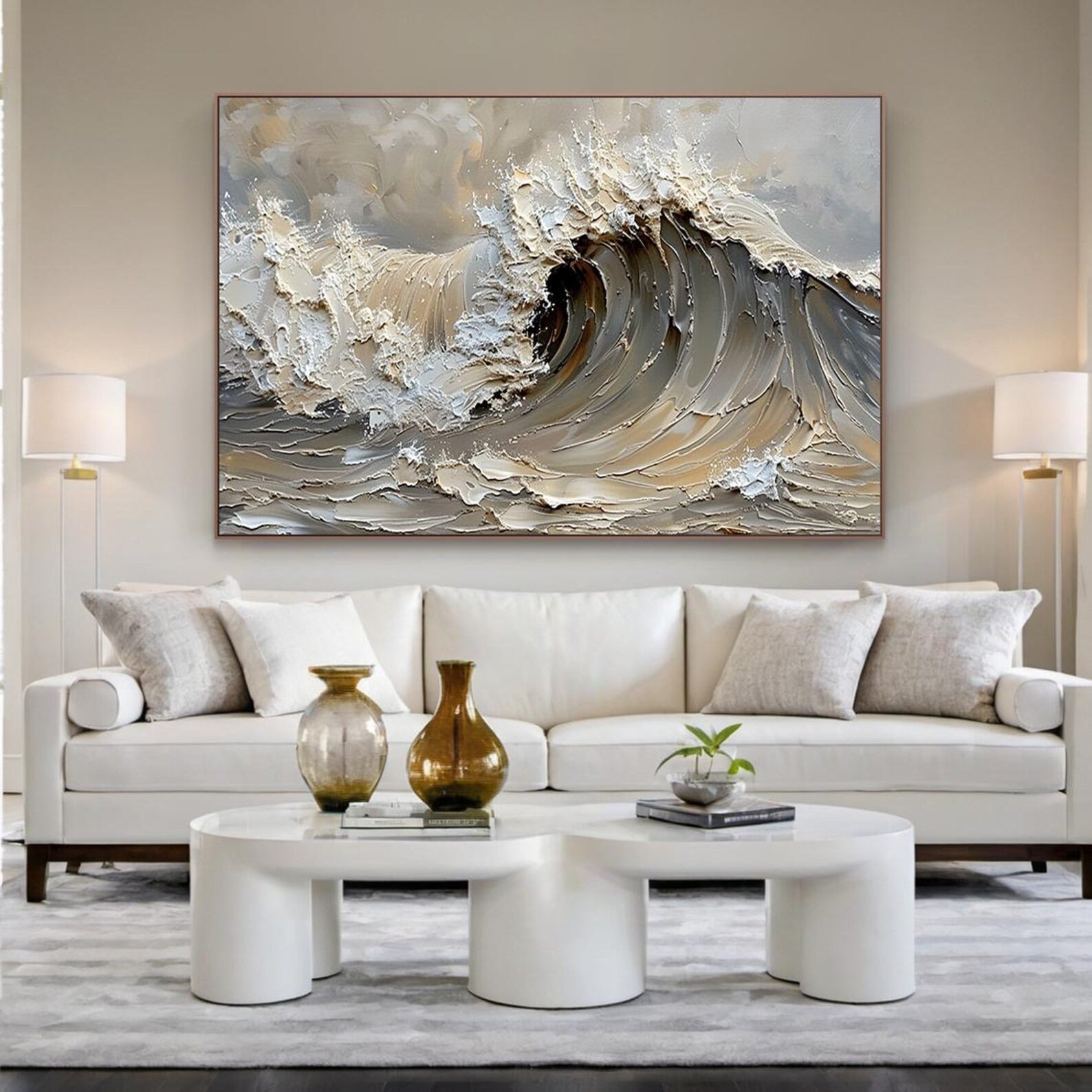 Crest - Large Textured Painting