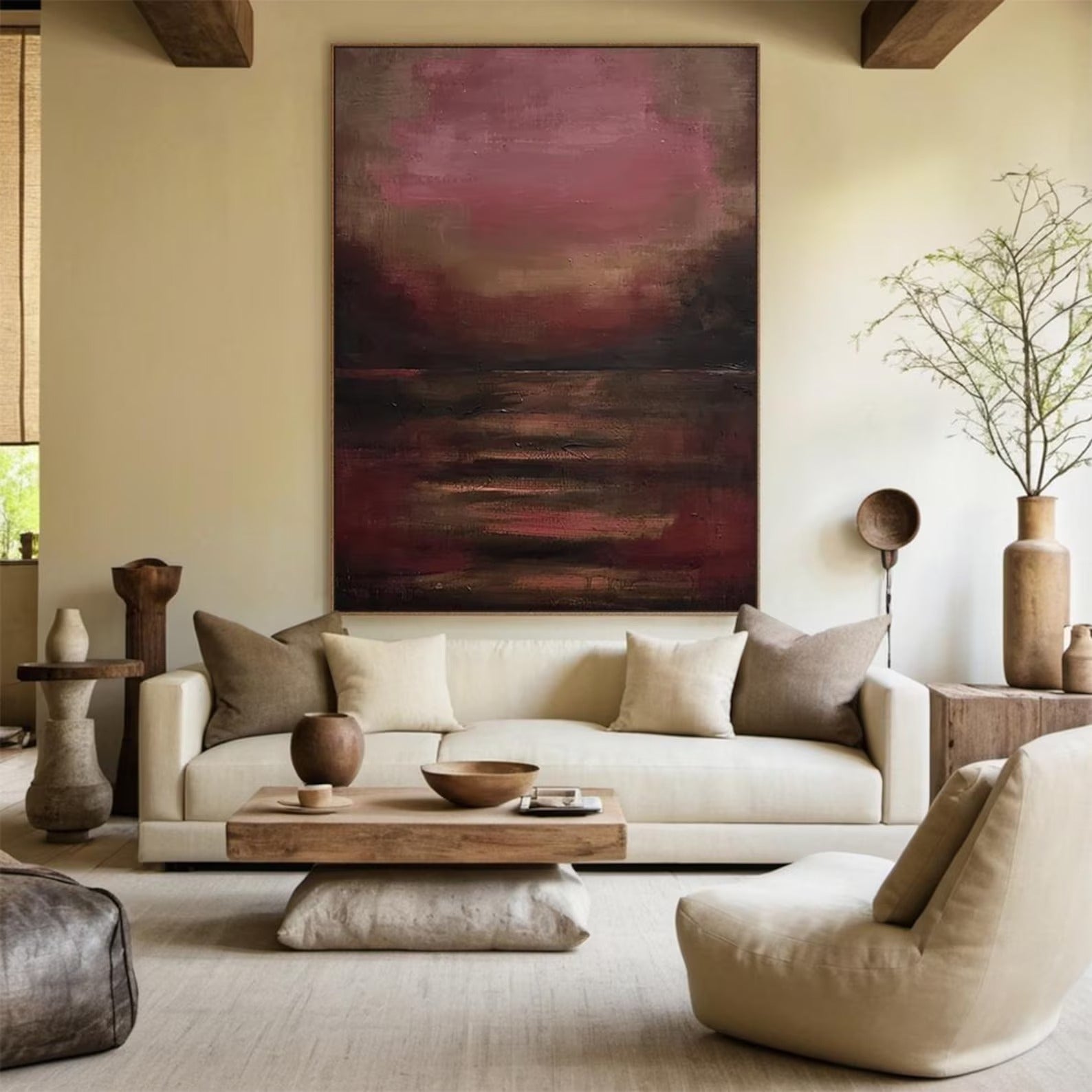 Inner Glow - Large Abstract Textured Painting