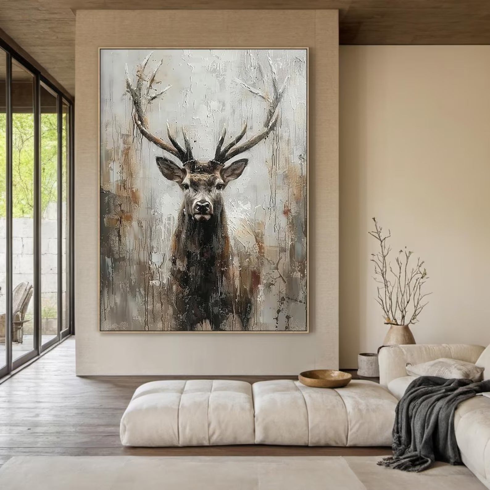 The Noble Head - Large Textured Painting